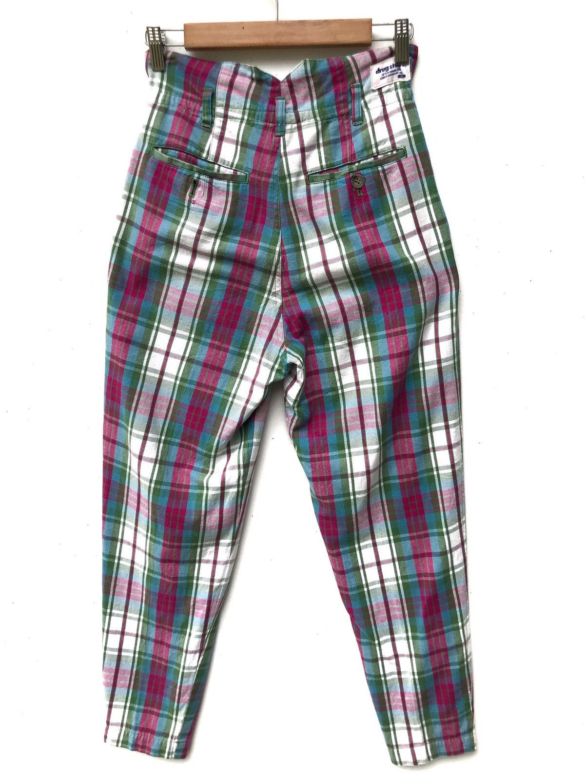 Japanese Brand Made in Japan DRUG STORE Checked High Waist Pants Size US 26 / EU 42 - 4 Thumbnail