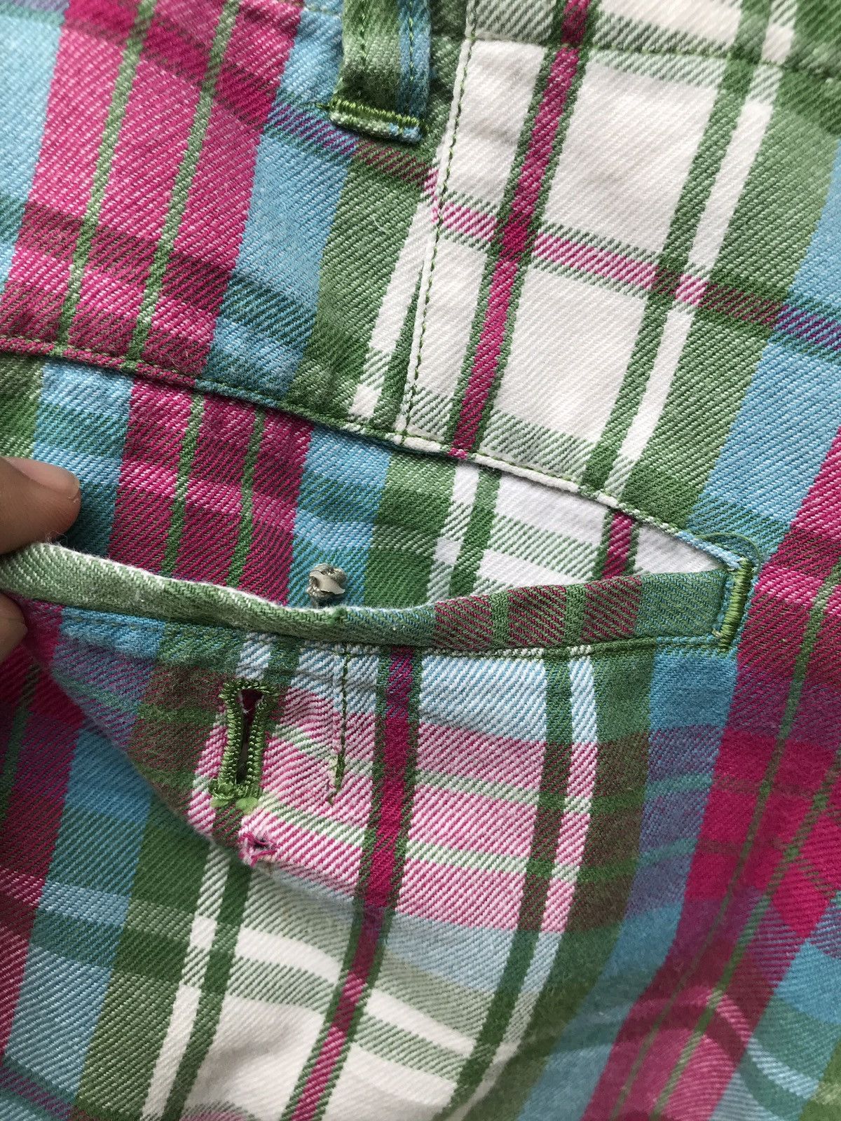 Japanese Brand Made in Japan DRUG STORE Checked High Waist Pants Size US 26 / EU 42 - 5 Thumbnail