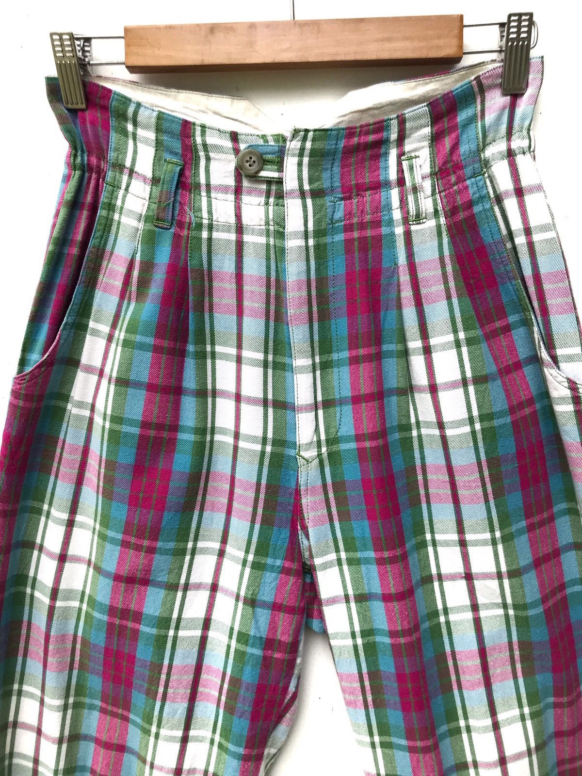 Japanese Brand Made in Japan DRUG STORE Checked High Waist Pants Size US 26 / EU 42 - 3 Thumbnail