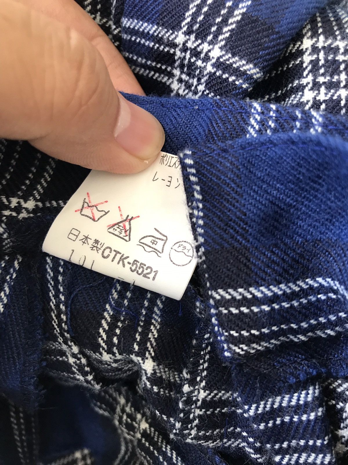 Japanese Brand × Vintage Vintage Japanese Checked High Waist Wool Baggy Pants Size US 26 / EU 42 - 6 Thumbnail