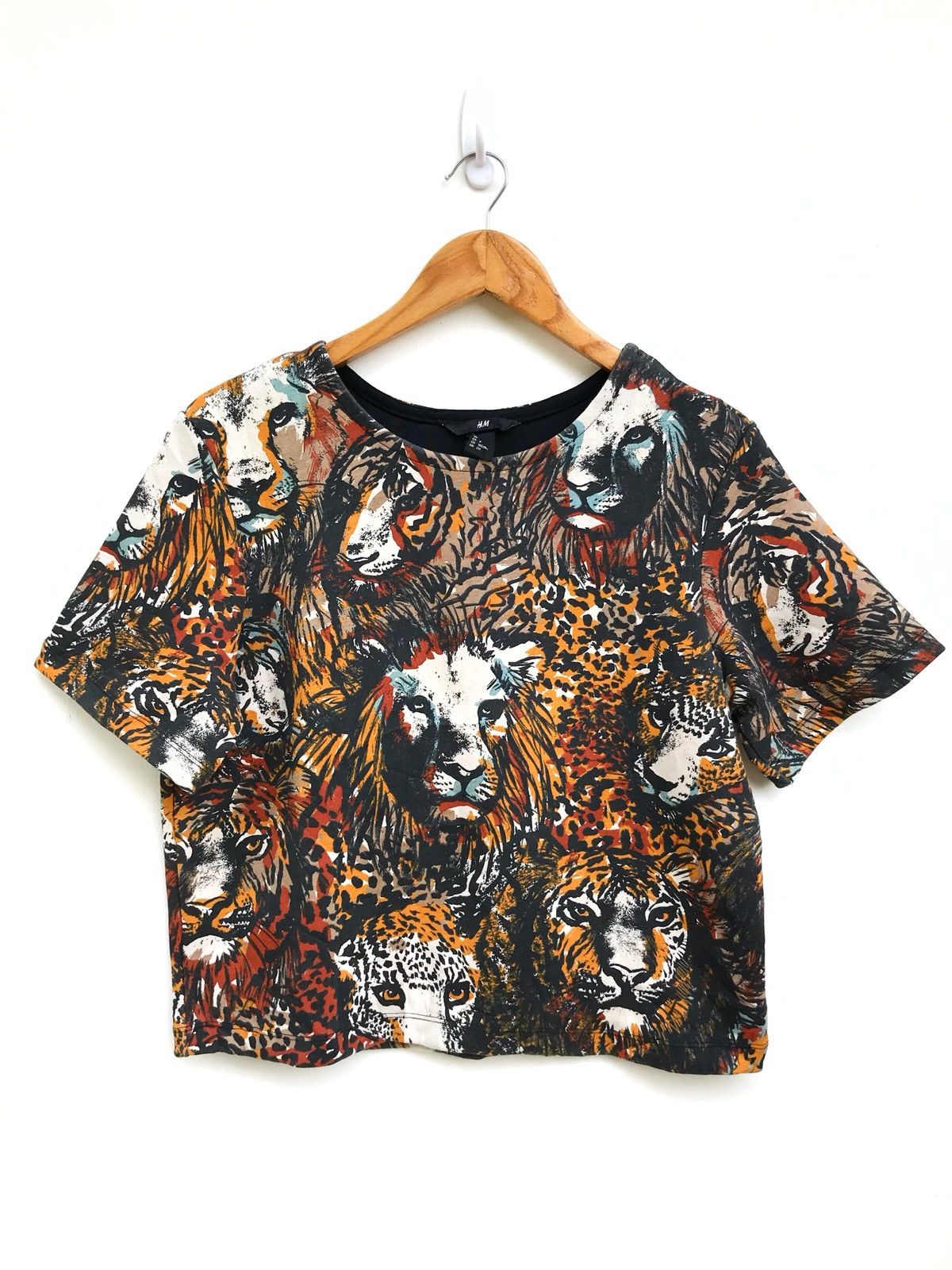H&M H&M Tiger Lion Leopard Thick Cotton Shirts Cropped Size US S / EU 44-46 / 1 - 2 Thumbnail