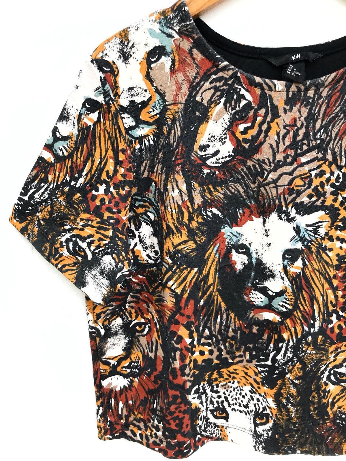 H&M H&M Tiger Lion Leopard Thick Cotton Shirts Cropped Size US S / EU 44-46 / 1 - 1 Thumbnail