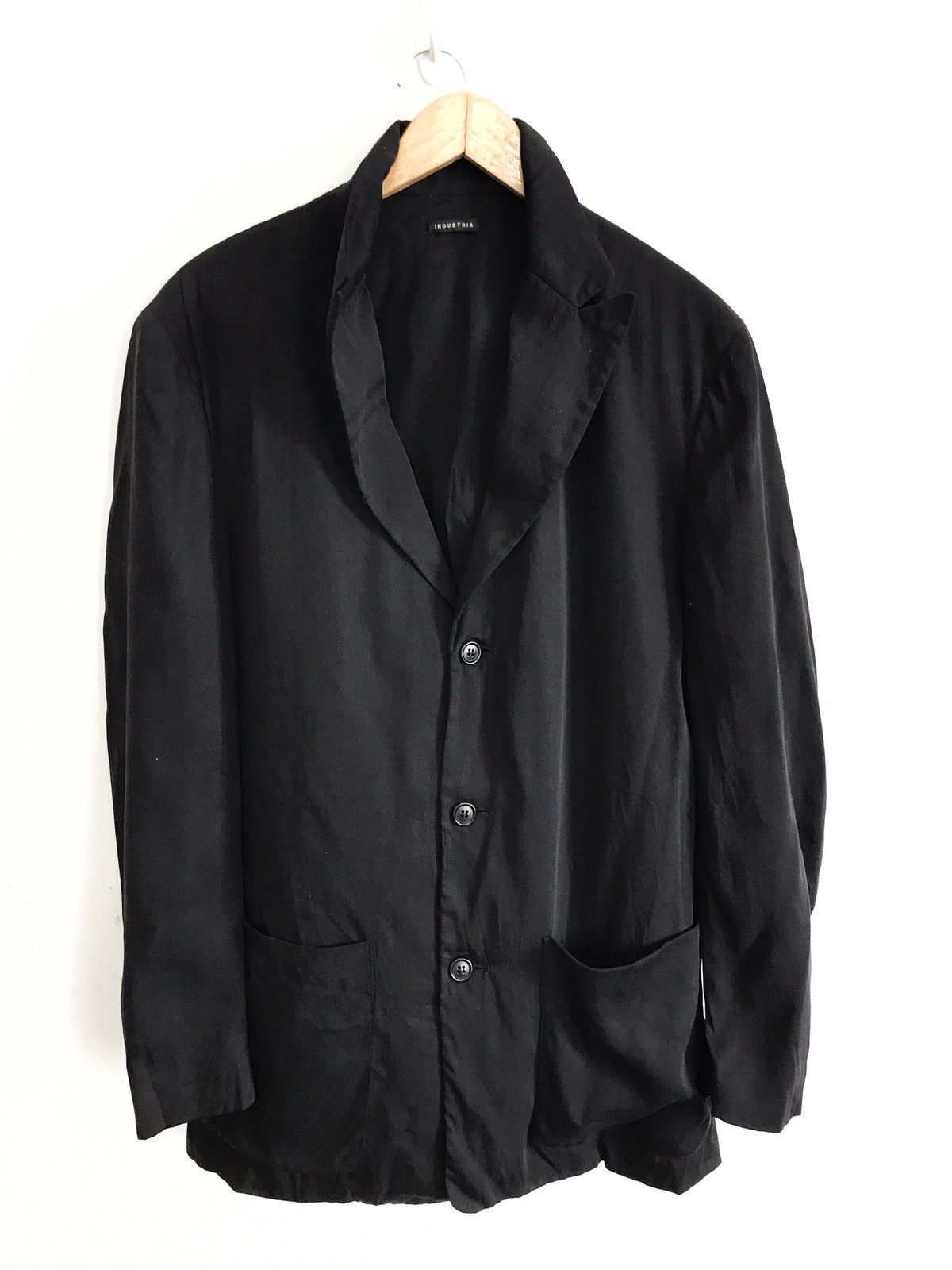 Designer Minimalist Industria Rayon Lightweight Jacket Made In Italy Size US M / EU 48-50 / 2 - 1 Thumbnail