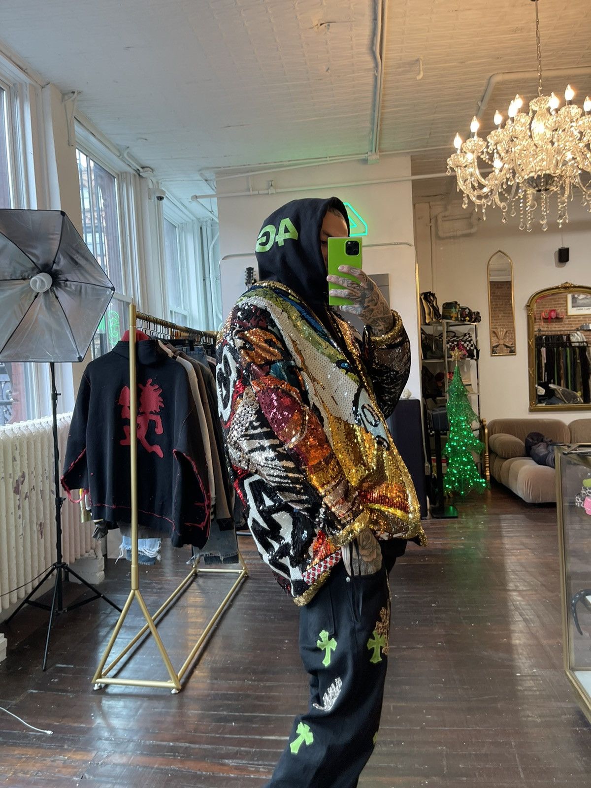 Celine Celine 2019 Runway 1/3 Marclay Sequin Jacket 4Gseller Size US L / EU 52-54 / 3 - 13 Thumbnail