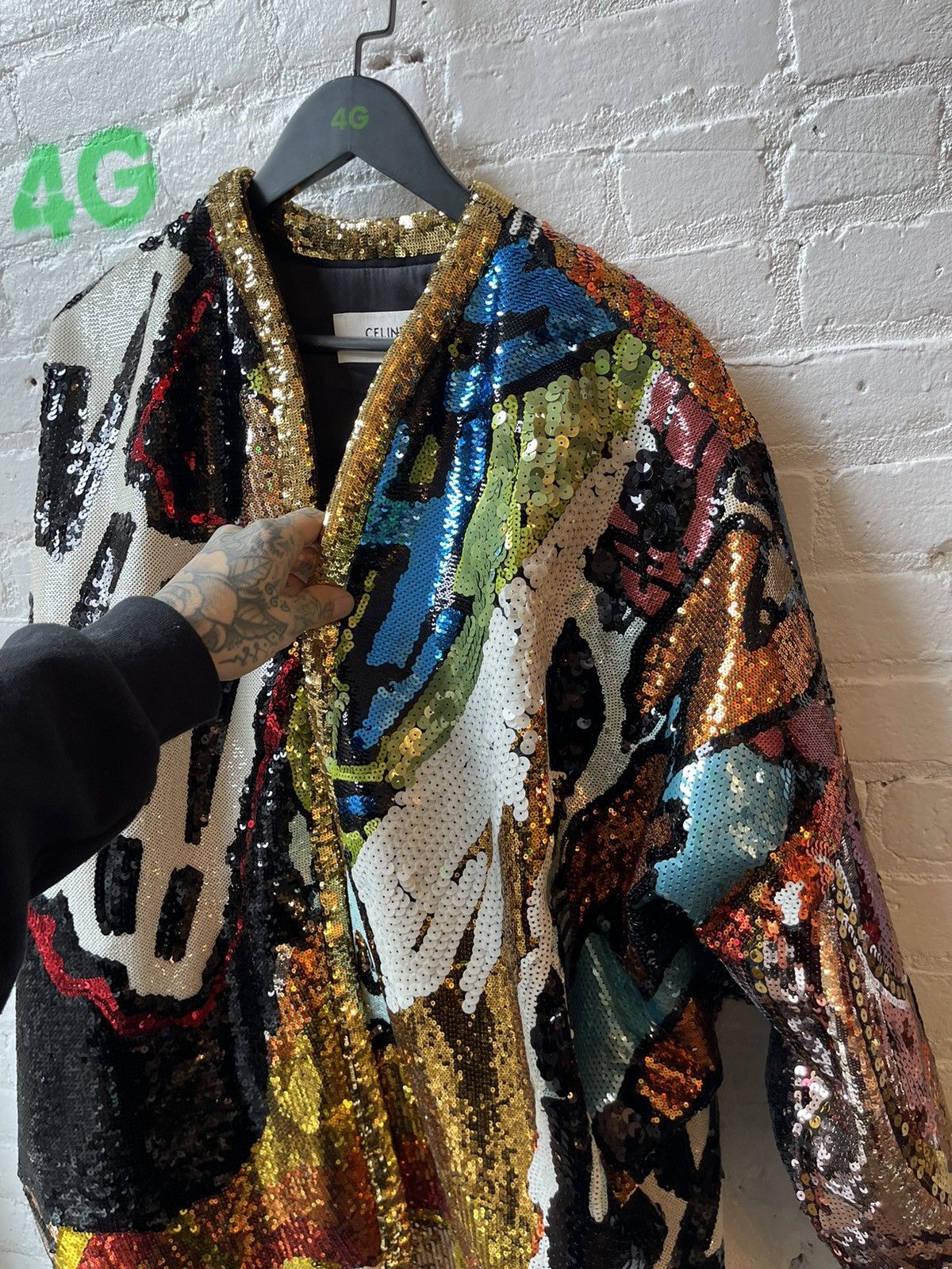 Celine Celine 2019 Runway 1/3 Marclay Sequin Jacket 4Gseller Size US L / EU 52-54 / 3 - 6 Thumbnail