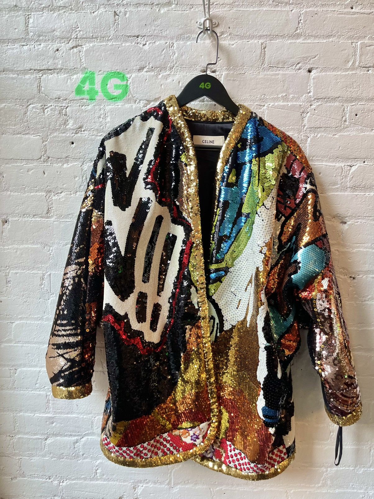 Celine Celine 2019 Runway 1/3 Marclay Sequin Jacket 4Gseller Size US L / EU 52-54 / 3 - 2 Thumbnail