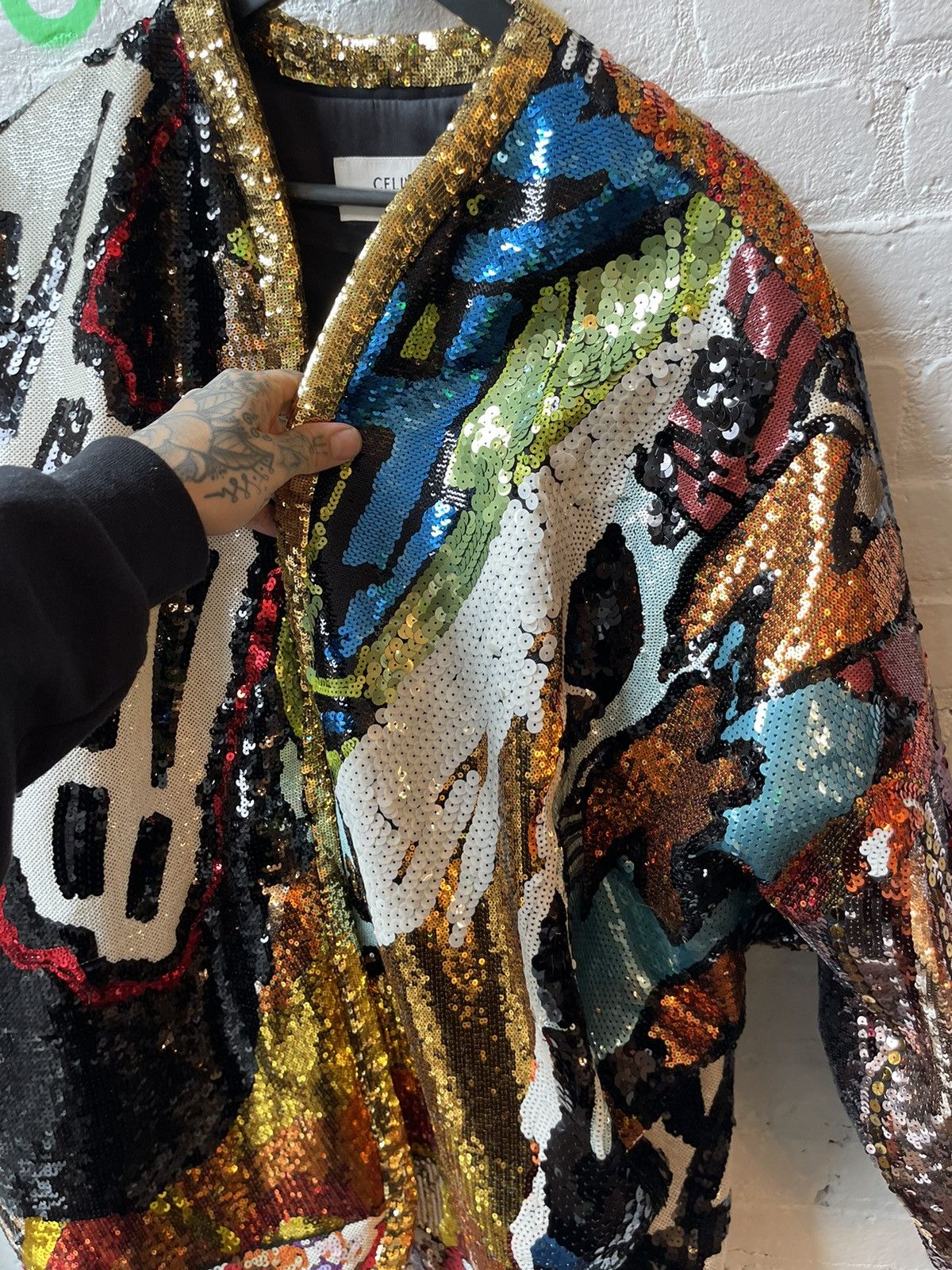 Celine Celine 2019 Runway 1/3 Marclay Sequin Jacket 4Gseller Size US L / EU 52-54 / 3 - 5 Thumbnail