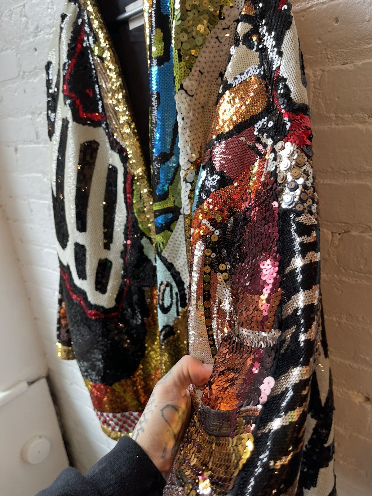 Celine Celine 2019 Runway 1/3 Marclay Sequin Jacket 4Gseller Size US L / EU 52-54 / 3 - 9 Thumbnail
