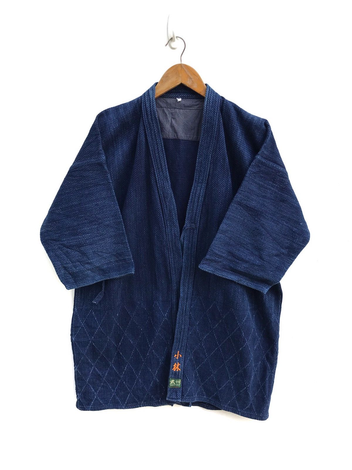 Indigo × Japanese Brand Vintage Distressed Indigo Sanjuro Kimono Jacket Visvim Style Size US M / EU 48-50 / 2 - 2 Thumbnail