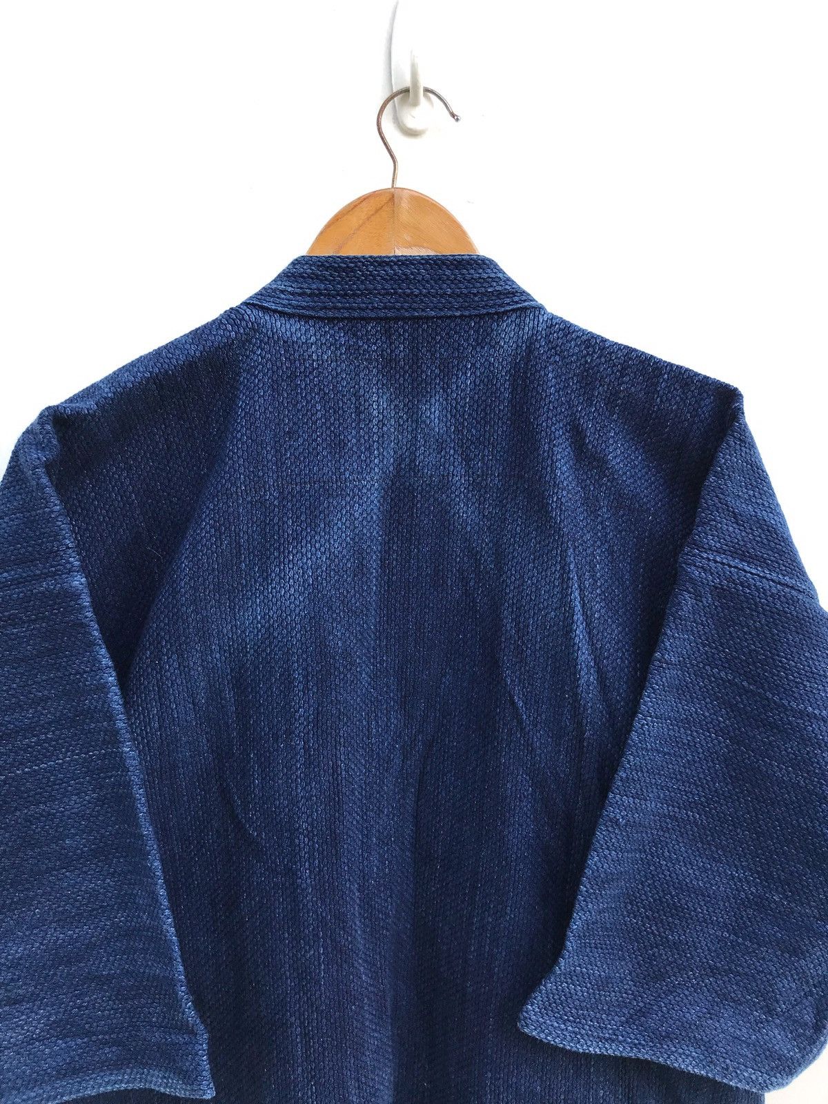 Indigo × Japanese Brand Vintage Distressed Indigo Sanjuro Kimono Jacket Visvim Style Size US M / EU 48-50 / 2 - 5 Thumbnail