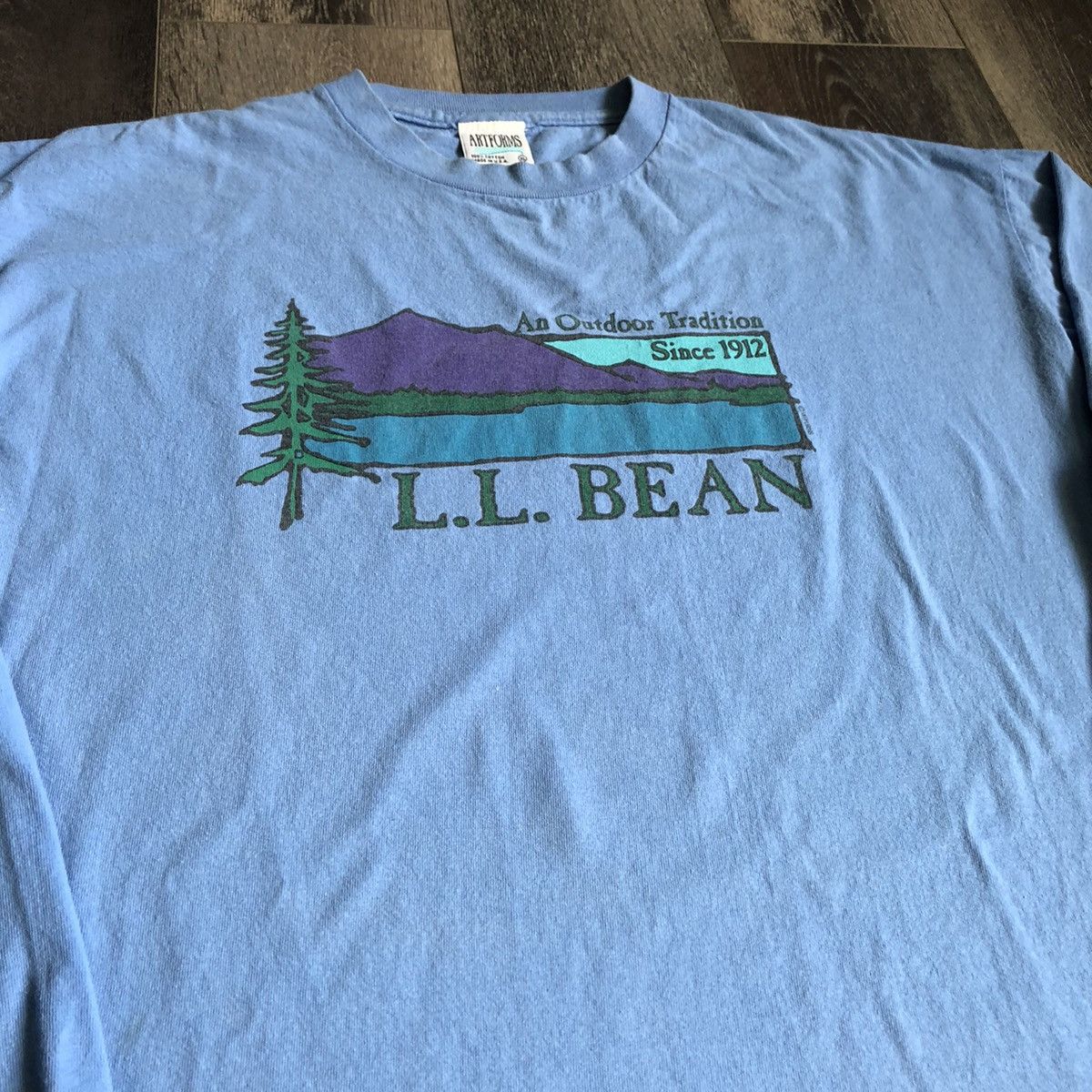 L.L. Bean Vintage 90s LL Bean Artworks Outdoor Graphic Long Sleeve Tee Size US XL / EU 56 / 4 - 2 Thumbnail