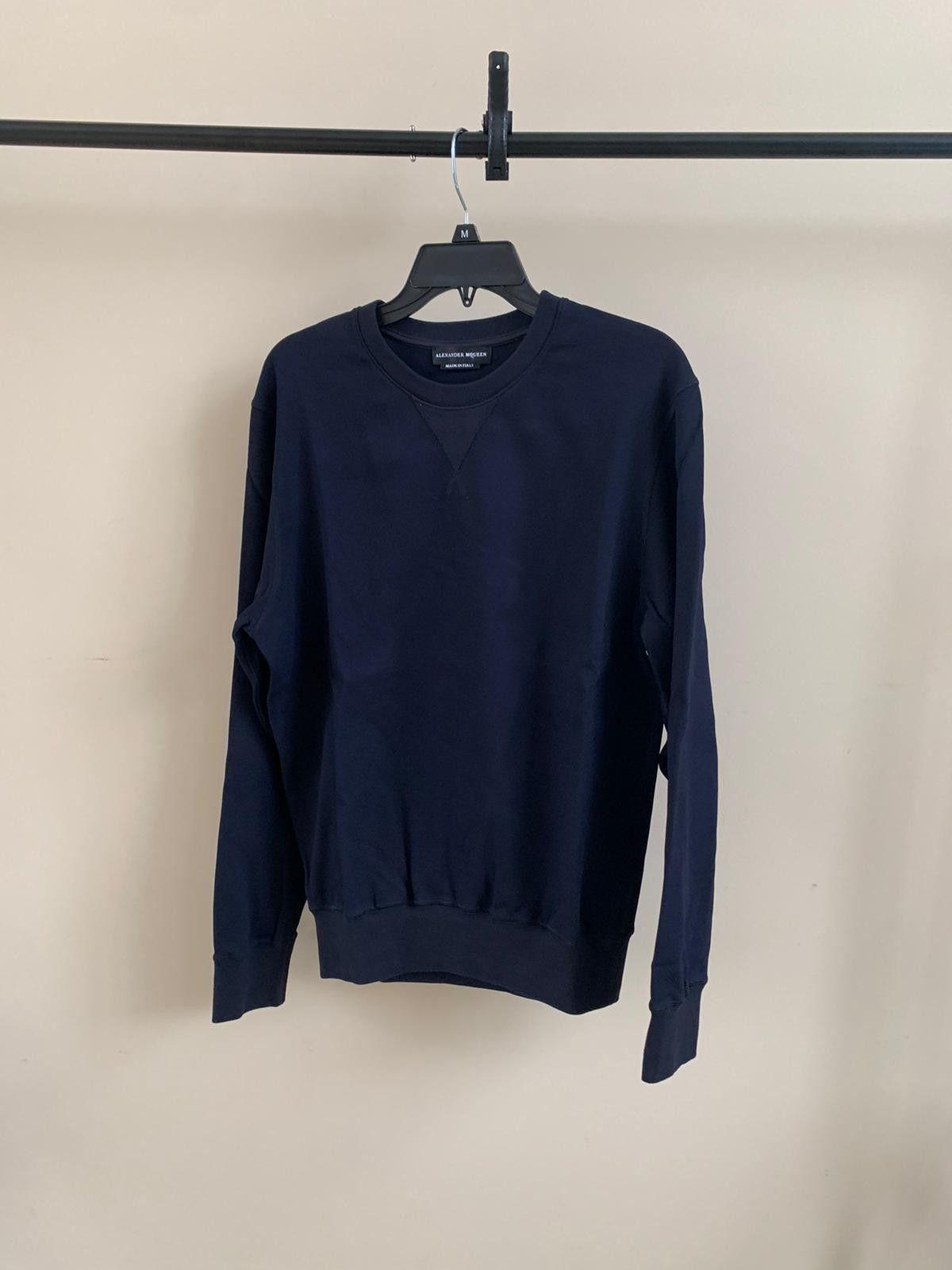 Alexander McQueen Micro Scrub Crewneck in Deep Navy Size US M / EU 48-50 / 2 - 3 Thumbnail