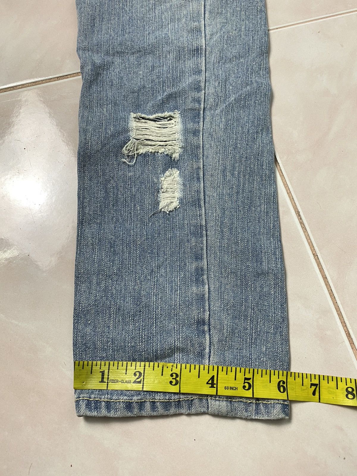 Japanese Brand Distressed Denim Design Pant Size US 30 / EU 46 - 18 Thumbnail