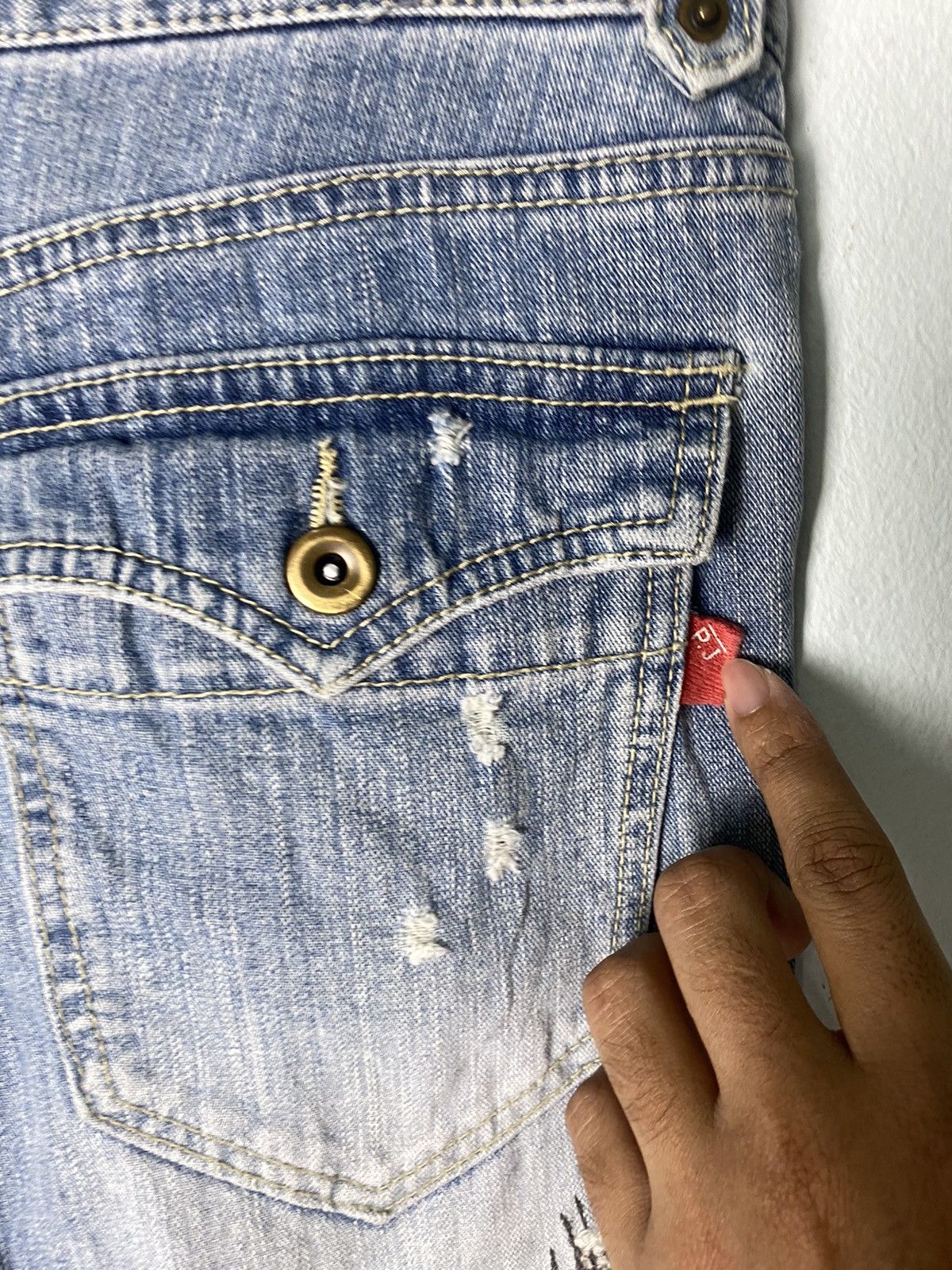 Japanese Brand Distressed Denim Design Pant Size US 30 / EU 46 - 13 Thumbnail