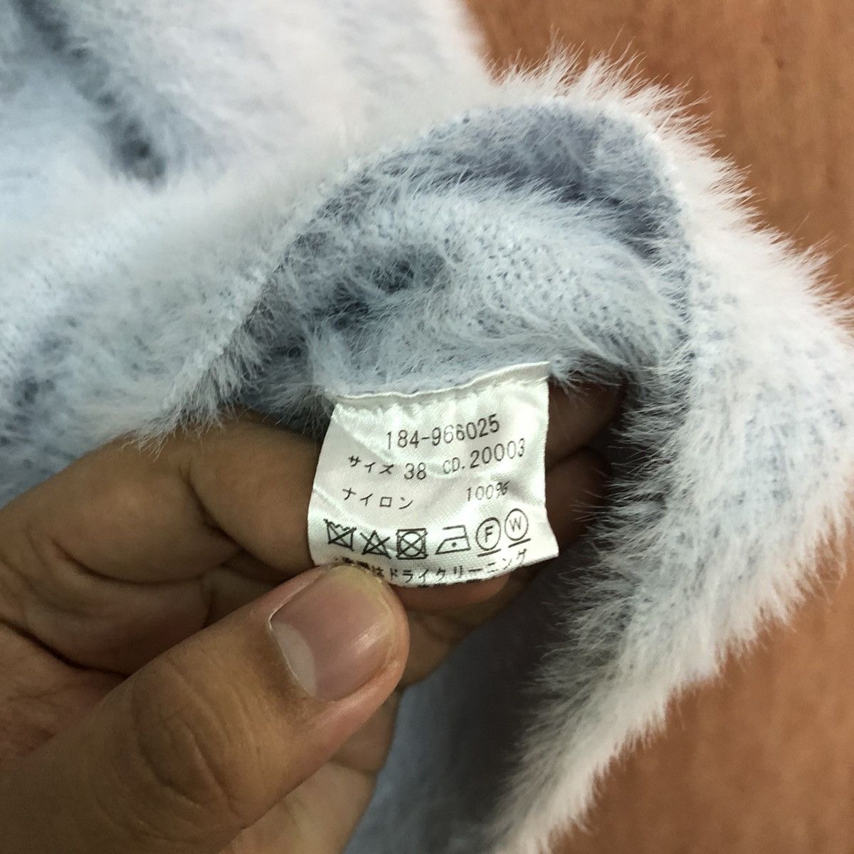 Japanese Brand Wallamanda Blue Shag Shaggy Fur Mohair Knitwear #6434 Size M / US 6-8 / IT 42-44 - 5 Thumbnail