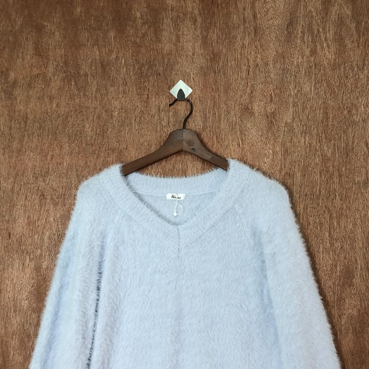 Japanese Brand Wallamanda Blue Shag Shaggy Fur Mohair Knitwear #6434 Size M / US 6-8 / IT 42-44 - 2 Thumbnail
