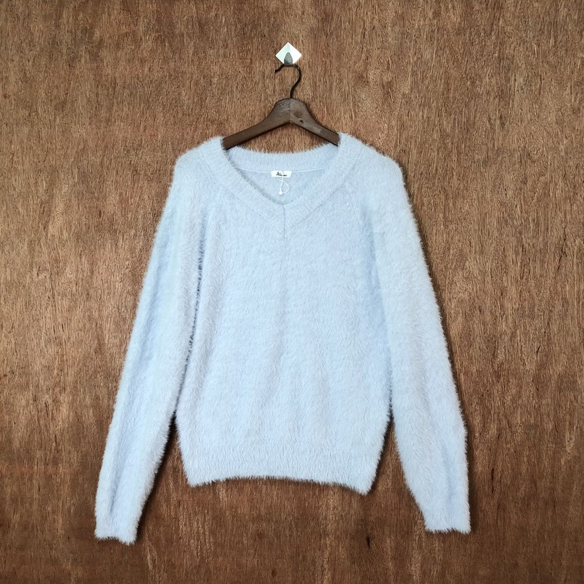 Japanese Brand Wallamanda Blue Shag Shaggy Fur Mohair Knitwear #6434 Size M / US 6-8 / IT 42-44 - 1 Thumbnail