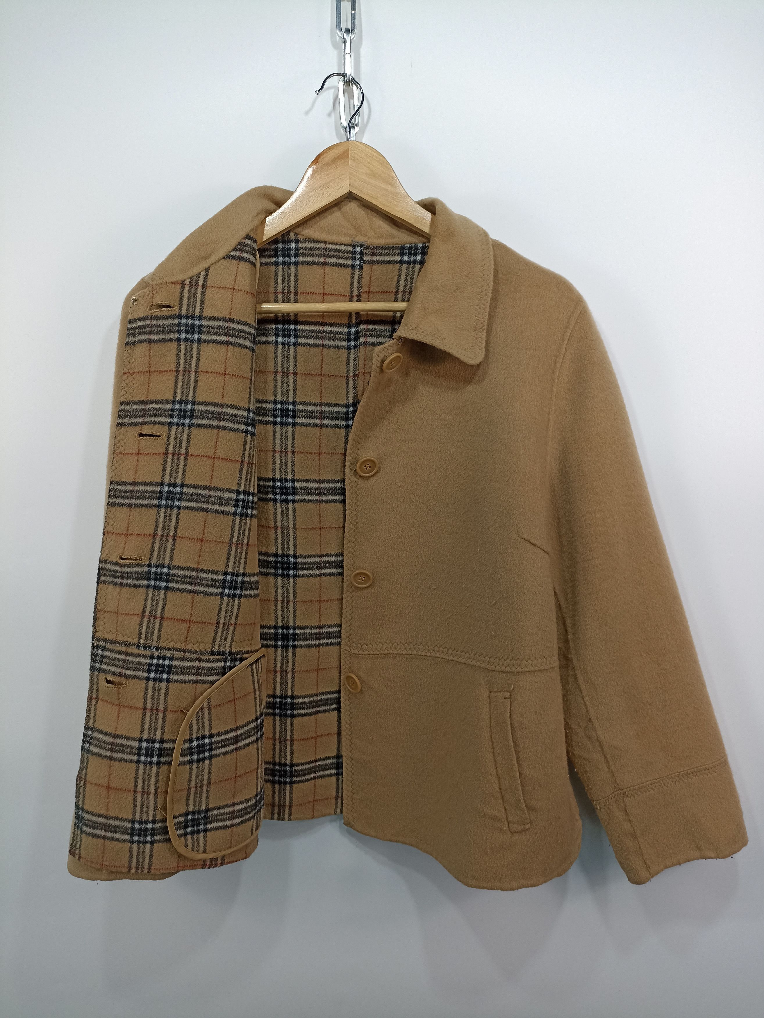 image of Vintage Japanbrand Nova Checkered Lined in Brown, Men's (Size Small)