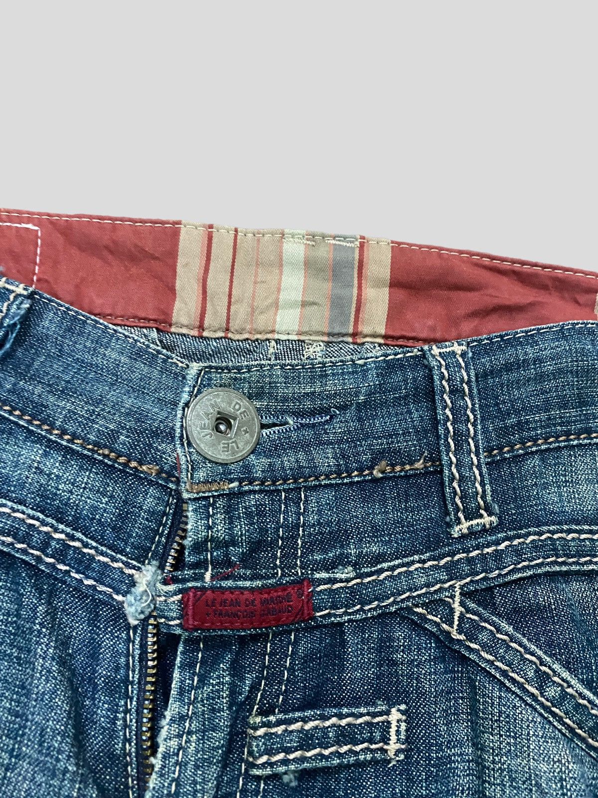 Marithe + Francois Girbaud VINTAGE MARITHE FRANCOIS GIRBAUD BONDAGE STYLE DENIM JEAN Size US 27 - 6 Thumbnail