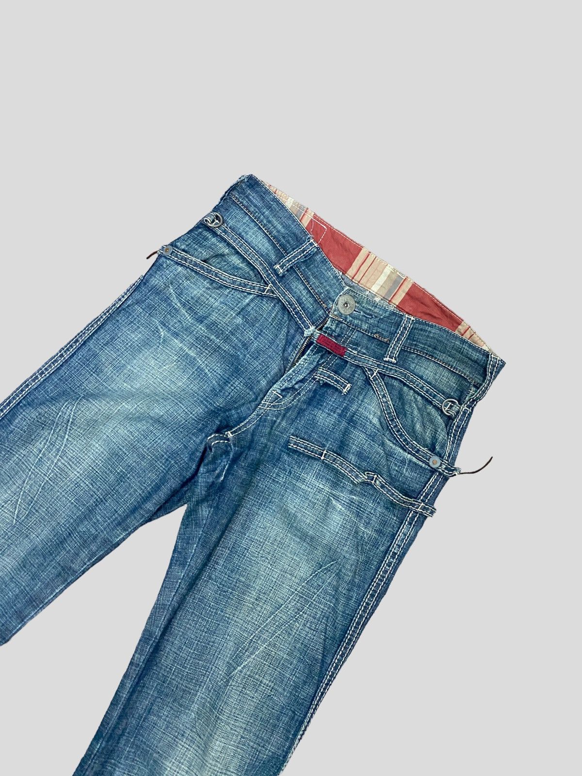 Marithe + Francois Girbaud VINTAGE MARITHE FRANCOIS GIRBAUD BONDAGE STYLE DENIM JEAN Size US 27 - 2 Thumbnail