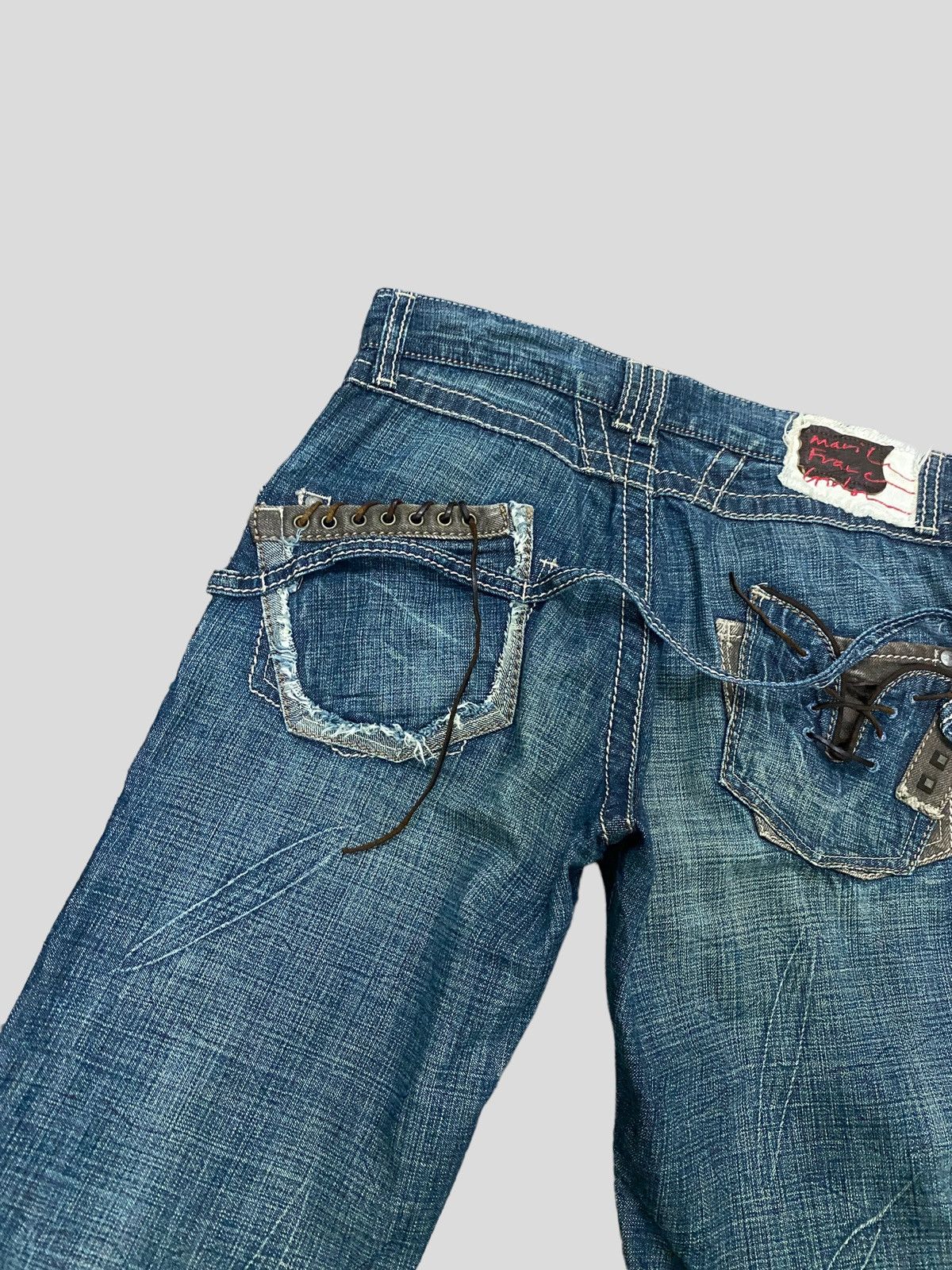 Marithe + Francois Girbaud VINTAGE MARITHE FRANCOIS GIRBAUD BONDAGE STYLE DENIM JEAN Size US 27 - 12 Thumbnail