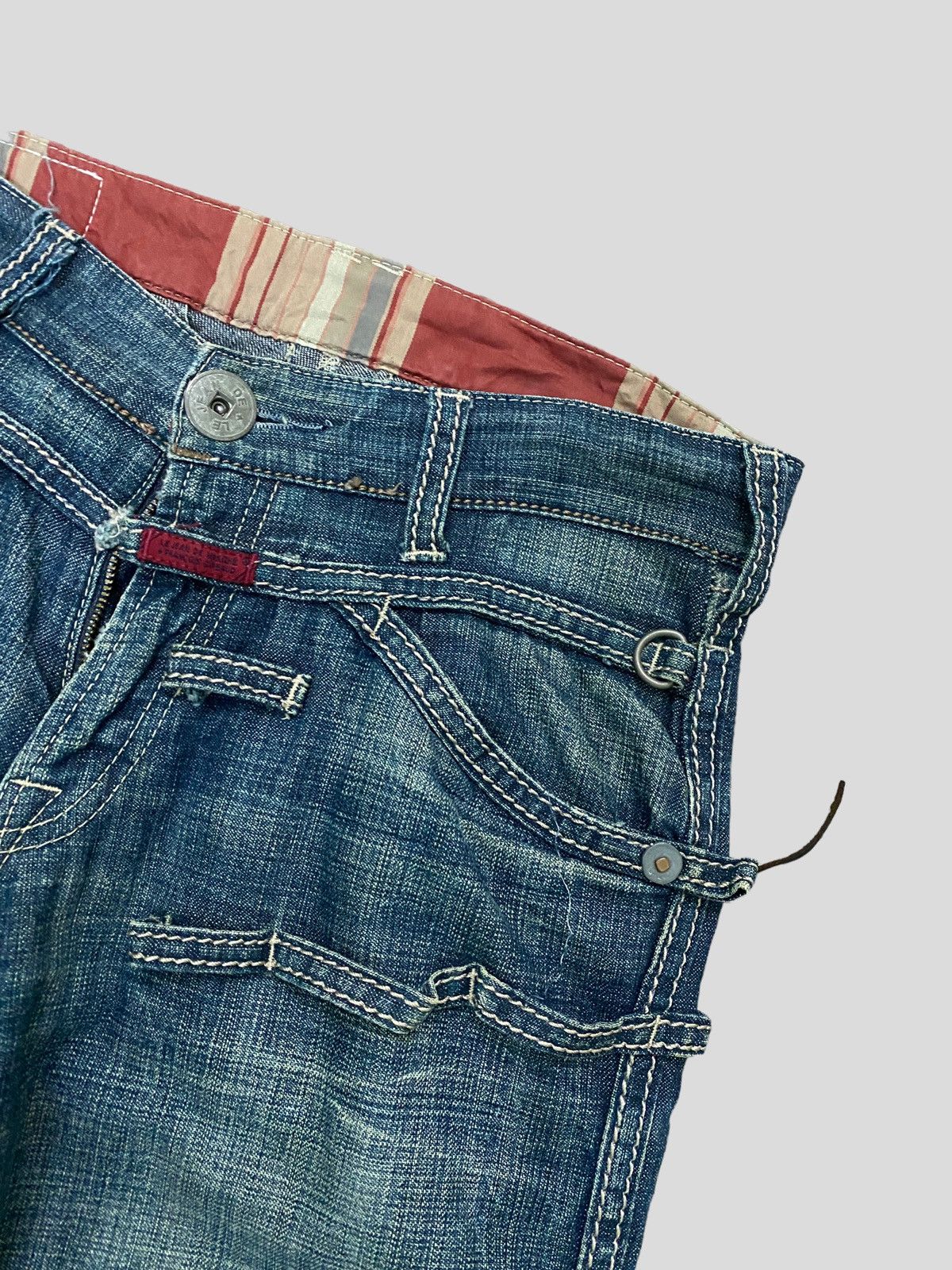 Marithe + Francois Girbaud VINTAGE MARITHE FRANCOIS GIRBAUD BONDAGE STYLE DENIM JEAN Size US 27 - 5 Thumbnail