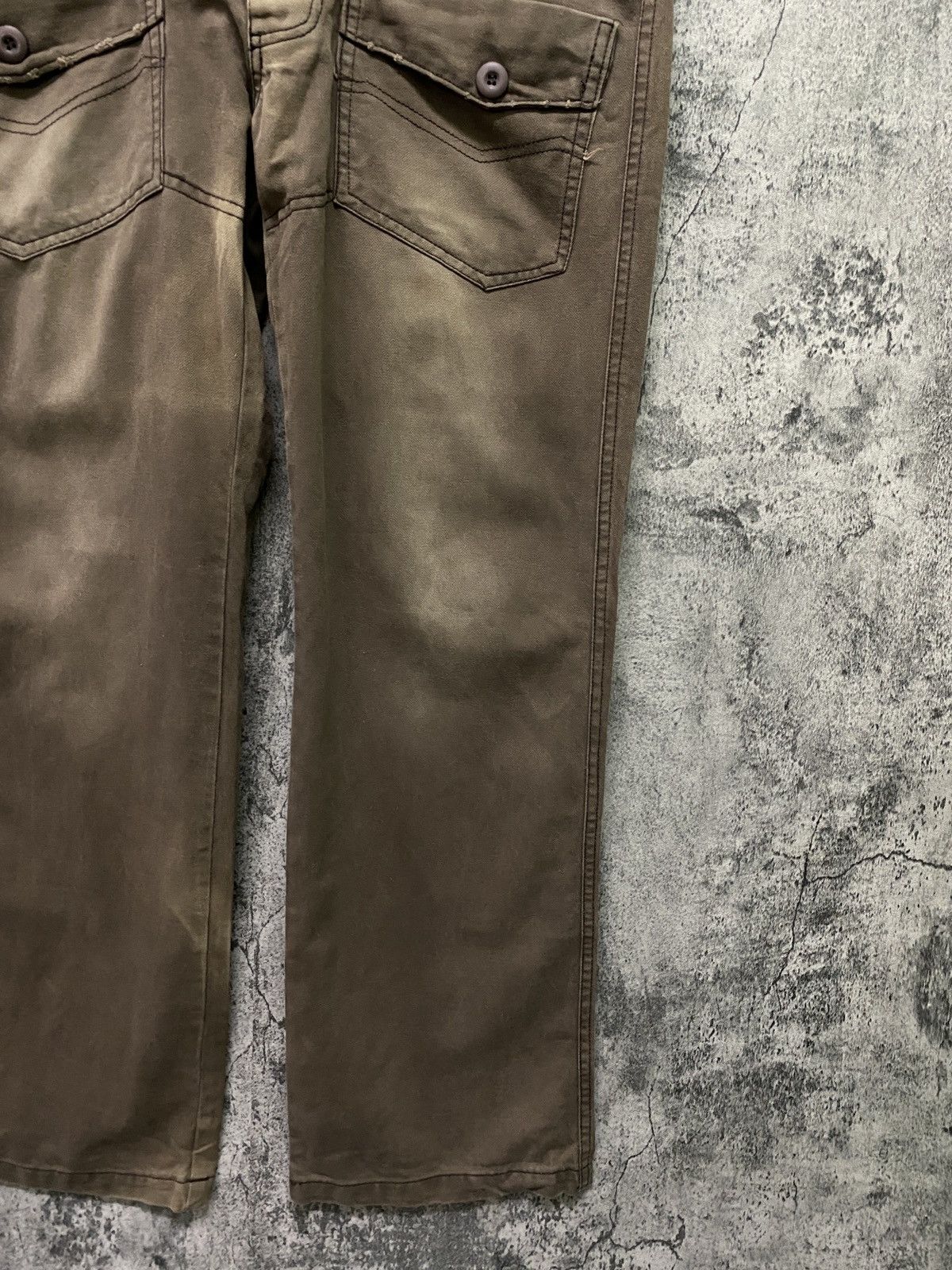 Japanese Brand AS COLLECTION Double Waist Faded Brown Bush Pants Size US 32 / EU 48 - 7 Thumbnail