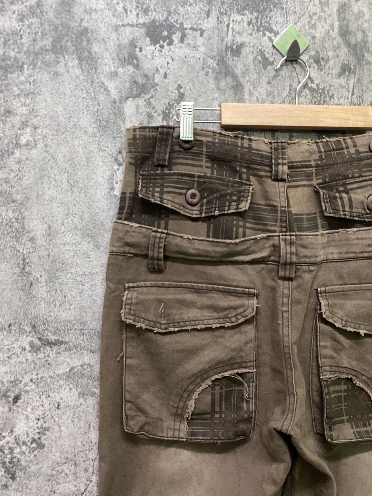 Japanese Brand AS COLLECTION Double Waist Faded Brown Bush Pants Size US 32 / EU 48 - 12 Thumbnail
