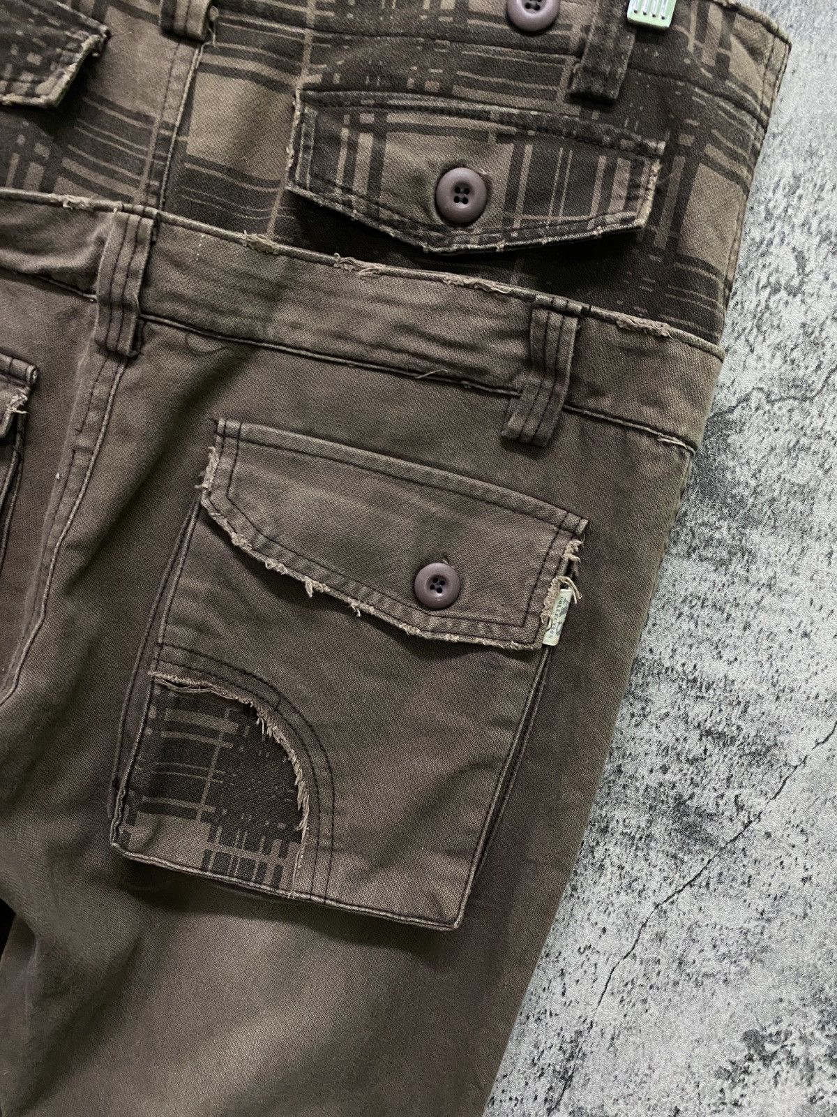 Japanese Brand AS COLLECTION Double Waist Faded Brown Bush Pants Size US 32 / EU 48 - 17 Thumbnail