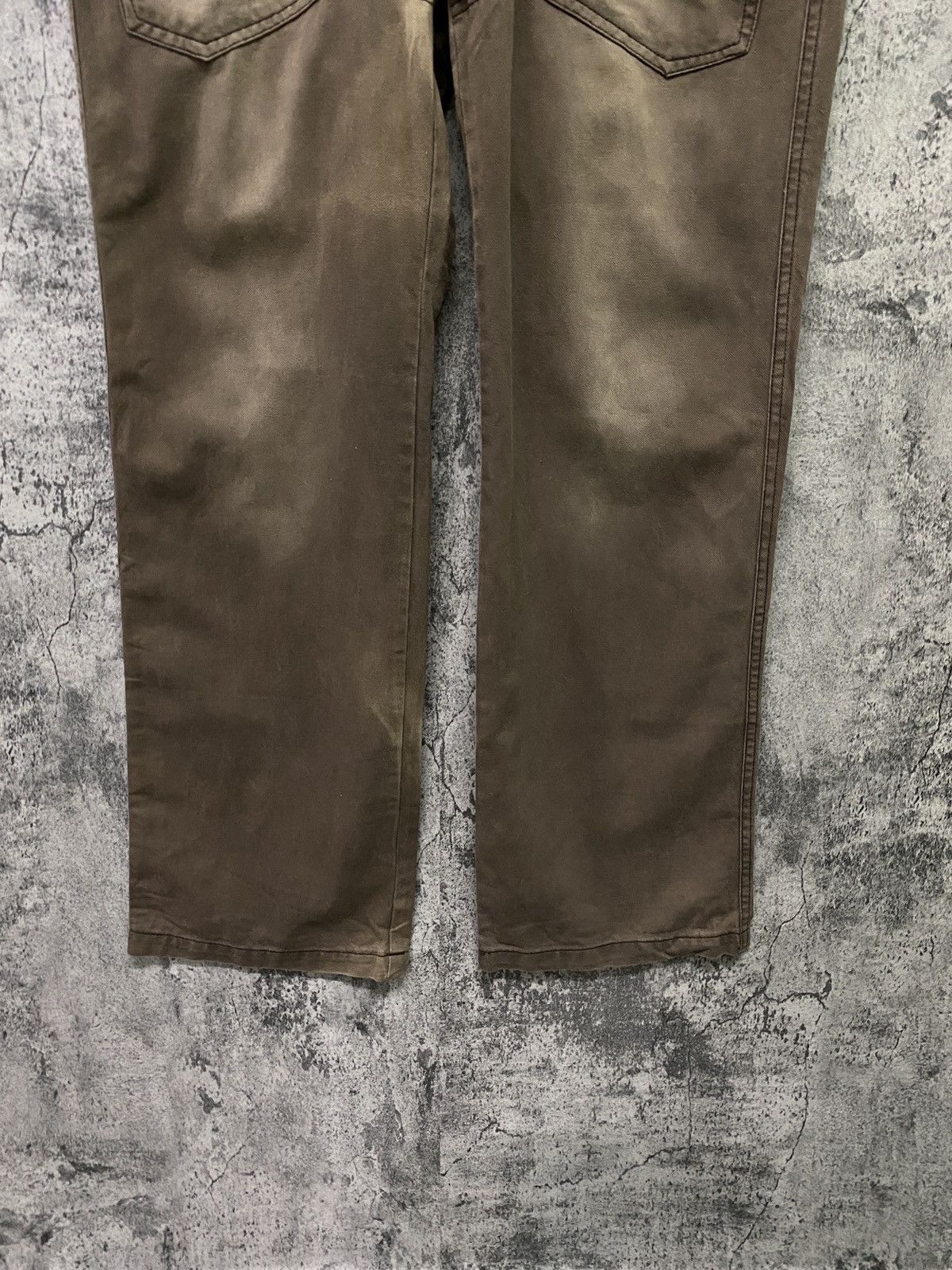Japanese Brand AS COLLECTION Double Waist Faded Brown Bush Pants Size US 32 / EU 48 - 8 Thumbnail