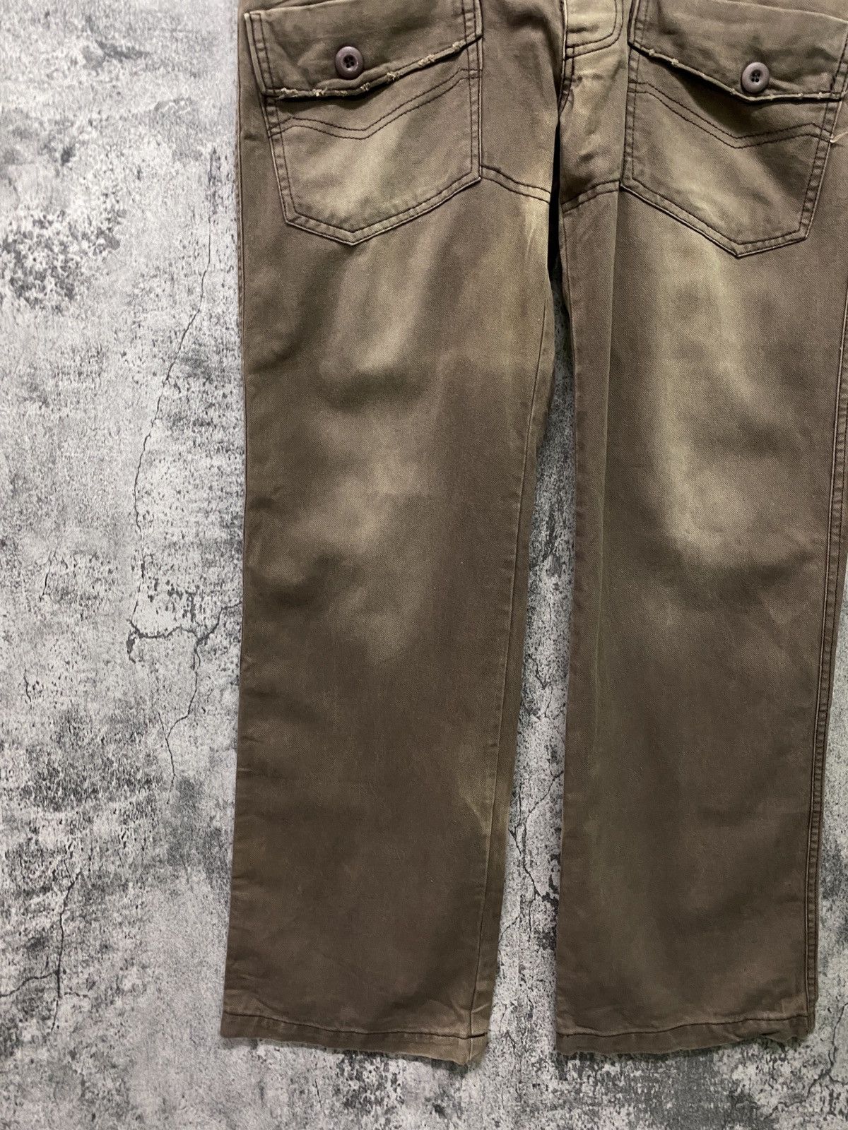 Japanese Brand AS COLLECTION Double Waist Faded Brown Bush Pants Size US 32 / EU 48 - 6 Thumbnail