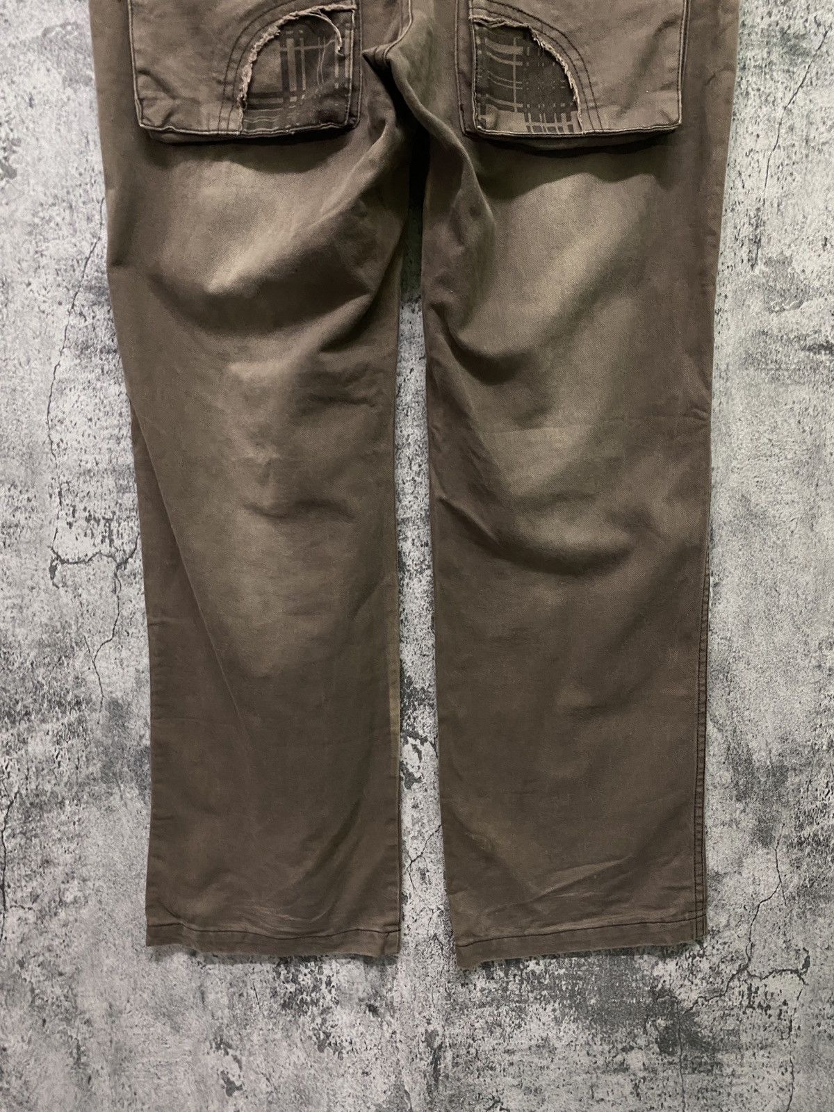 Japanese Brand AS COLLECTION Double Waist Faded Brown Bush Pants Size US 32 / EU 48 - 16 Thumbnail