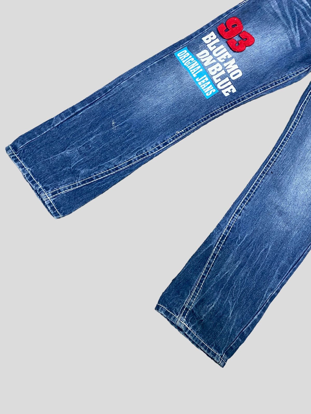 Japanese Brand VINTAGE BLUE MOON BLUE PATCHES PRINTED LOW RISE DENIM JEANS Size US 30 / EU 46 - 5 Thumbnail