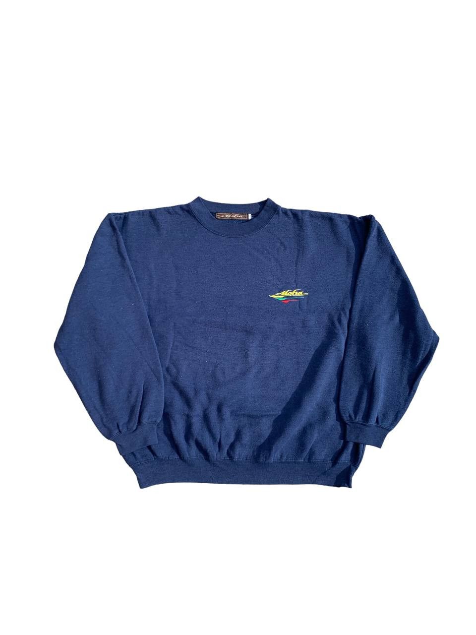 Vintage Vintage Boxy Aloha Spellout Embroidered Logo Sweatshirt Size US M / EU 48-50 / 2 - 1 Thumbnail
