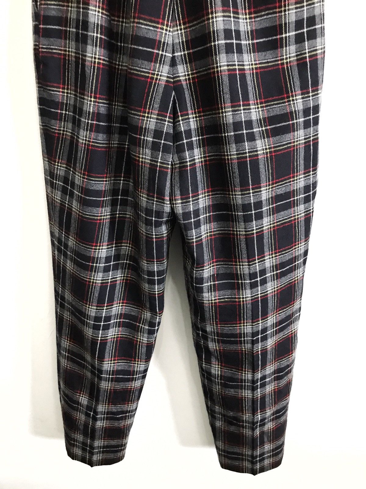 Designer Vintage Elle Sport High Waist Wide Baggy Tartan Pants Size US 26 / EU 42 - 4 Thumbnail