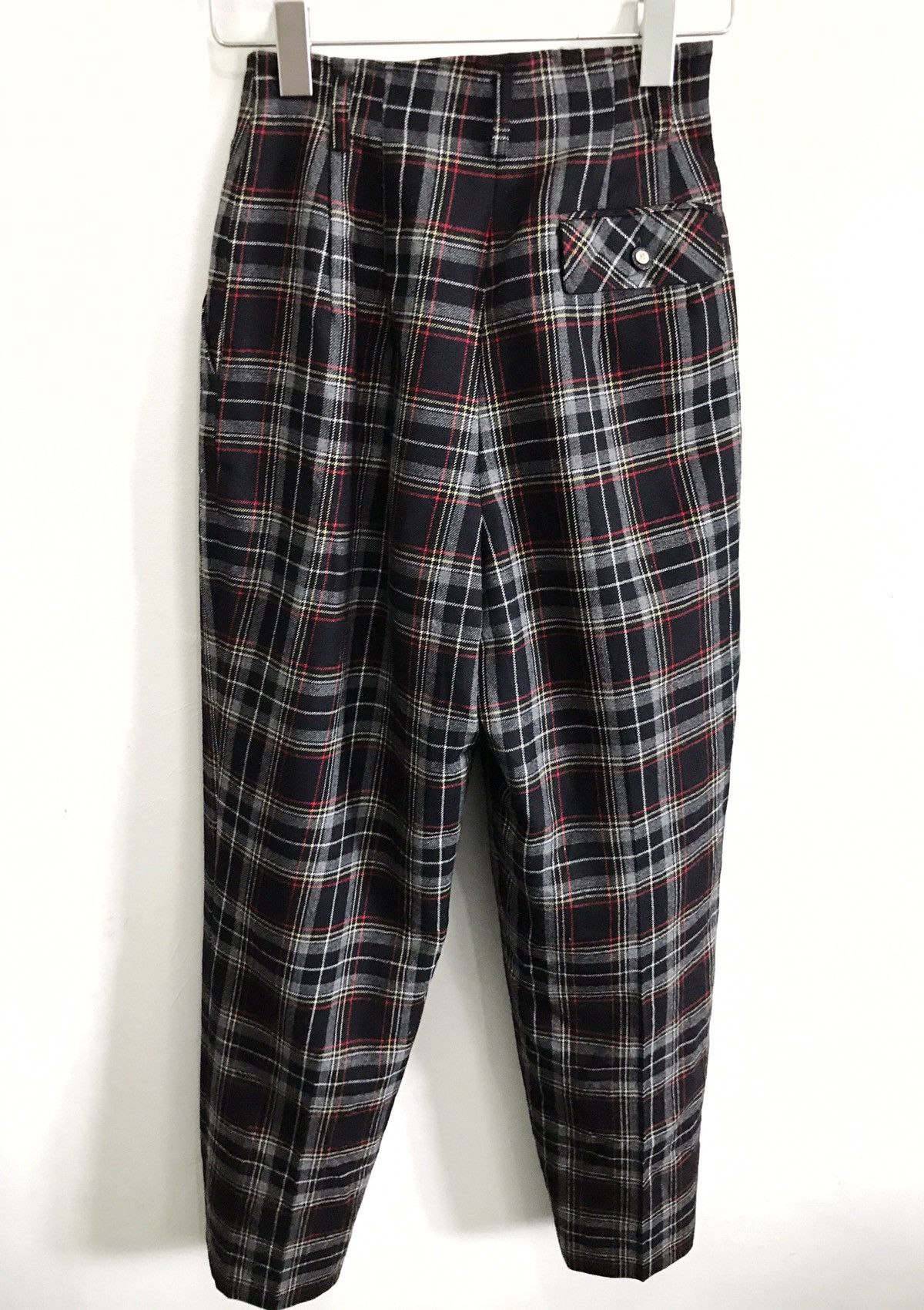 Designer Vintage Elle Sport High Waist Wide Baggy Tartan Pants Size US 26 / EU 42 - 3 Thumbnail