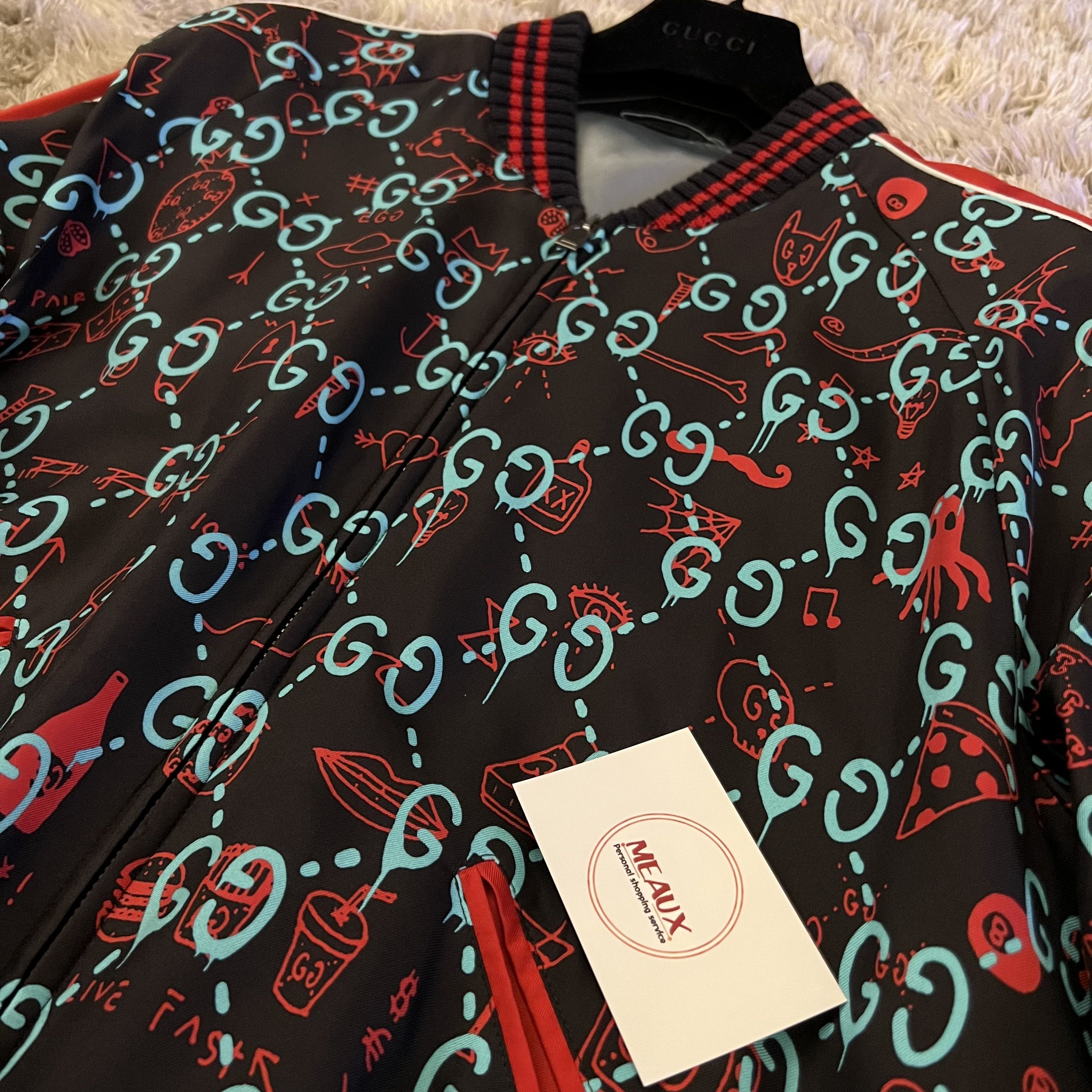 Gucci Gucci Ghost silk jacket size 50 new logo snake GG logo Size US M / EU 48-50 / 2 - 2 Thumbnail