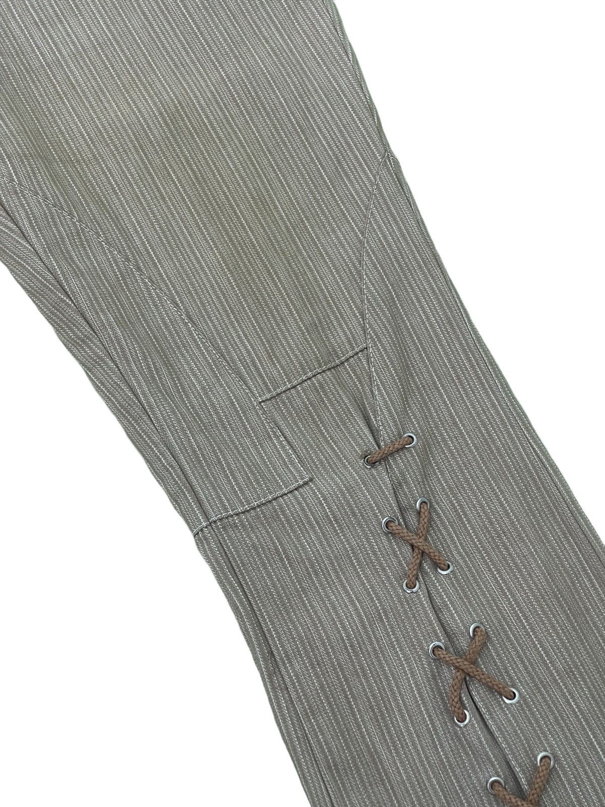 Japanese Brand Flare Jeans Tornado Mart Pinstriped Laced Herringbones 1🟦7 Size US 32 / EU 48 - 7 Thumbnail