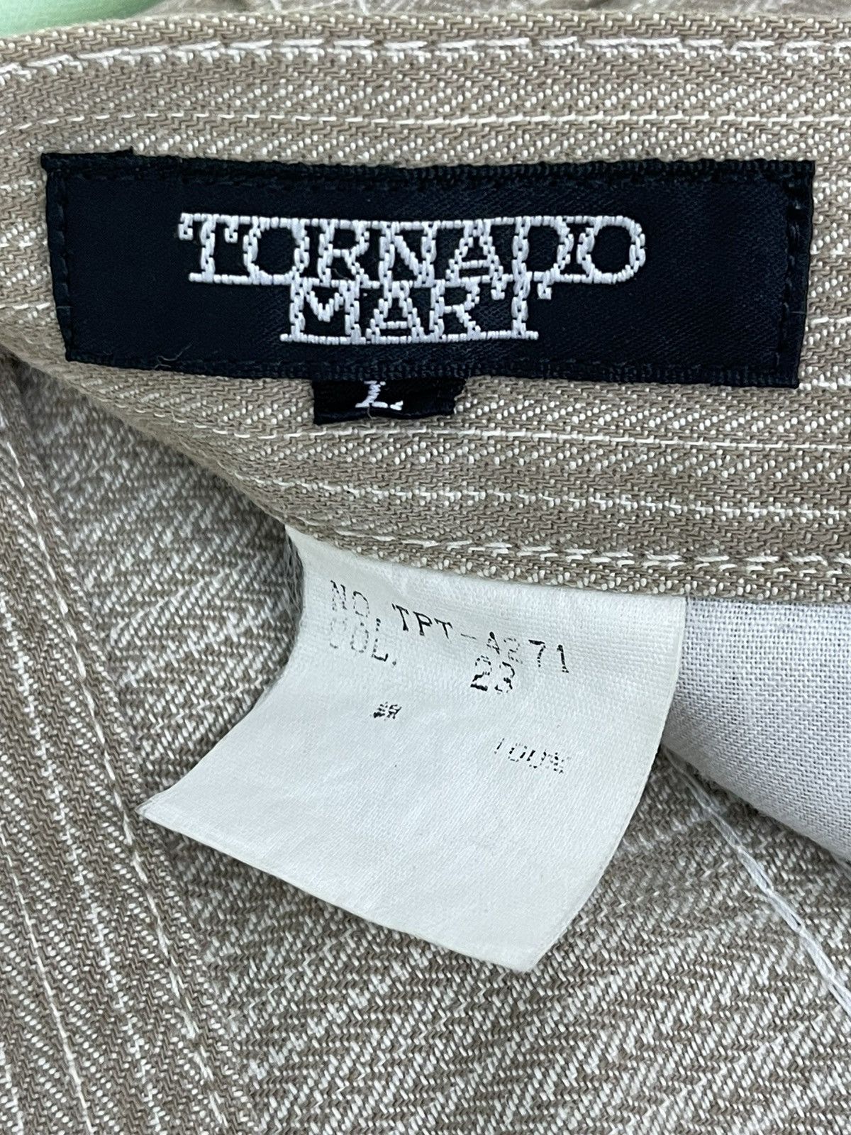 Japanese Brand Flare Jeans Tornado Mart Pinstriped Laced Herringbones 1🟦7 Size US 32 / EU 48 - 19 Thumbnail