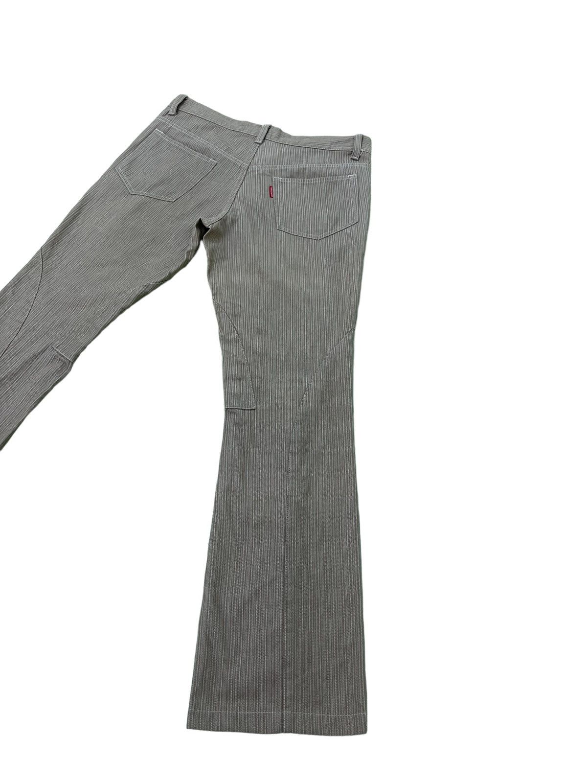 Japanese Brand Flare Jeans Tornado Mart Pinstriped Laced Herringbones 1🟦7 Size US 32 / EU 48 - 13 Thumbnail