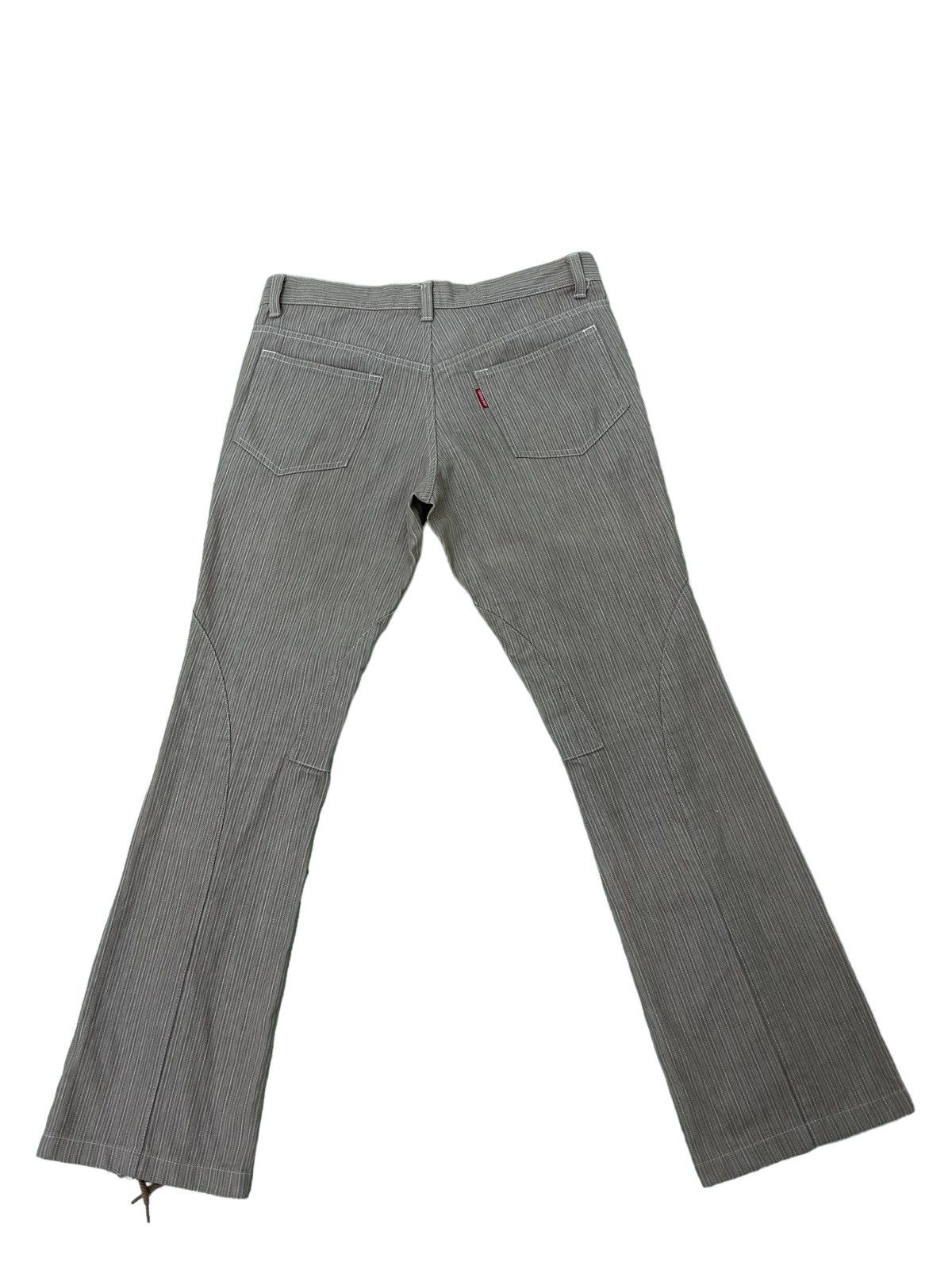 Japanese Brand Flare Jeans Tornado Mart Pinstriped Laced Herringbones 1🟦7 Size US 32 / EU 48 - 11 Thumbnail