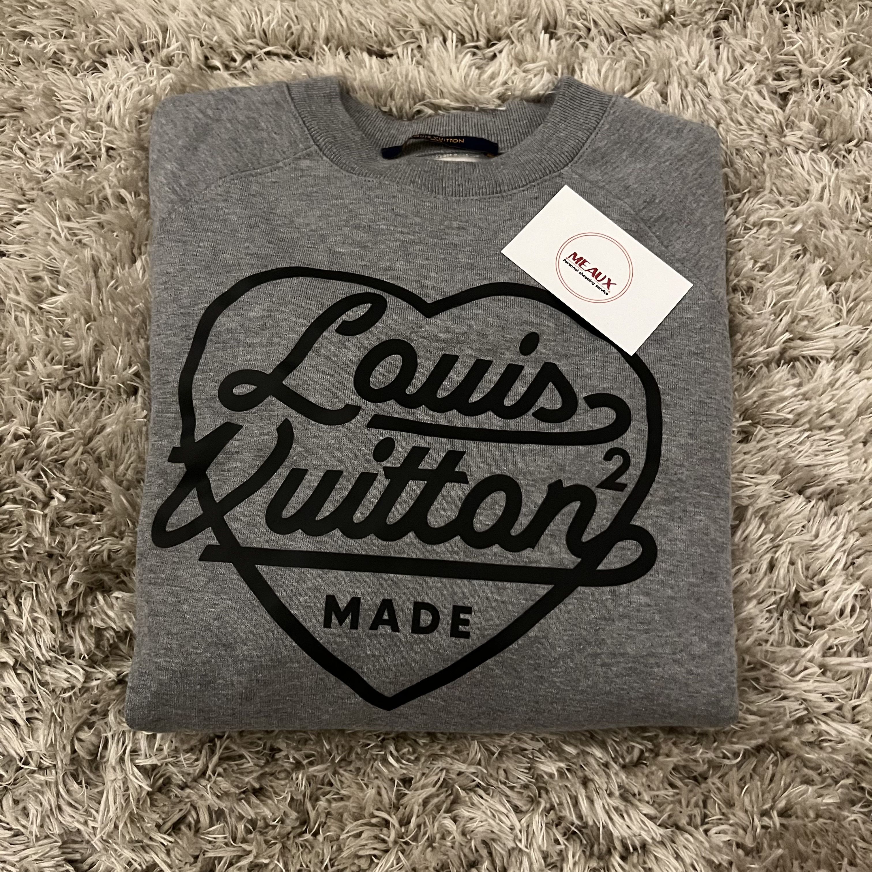 image of Louis Vuitton Nigo Lv2 Sweatshirt 2 Logo Crewneck Jumper in Grey, Men's (Size XS)