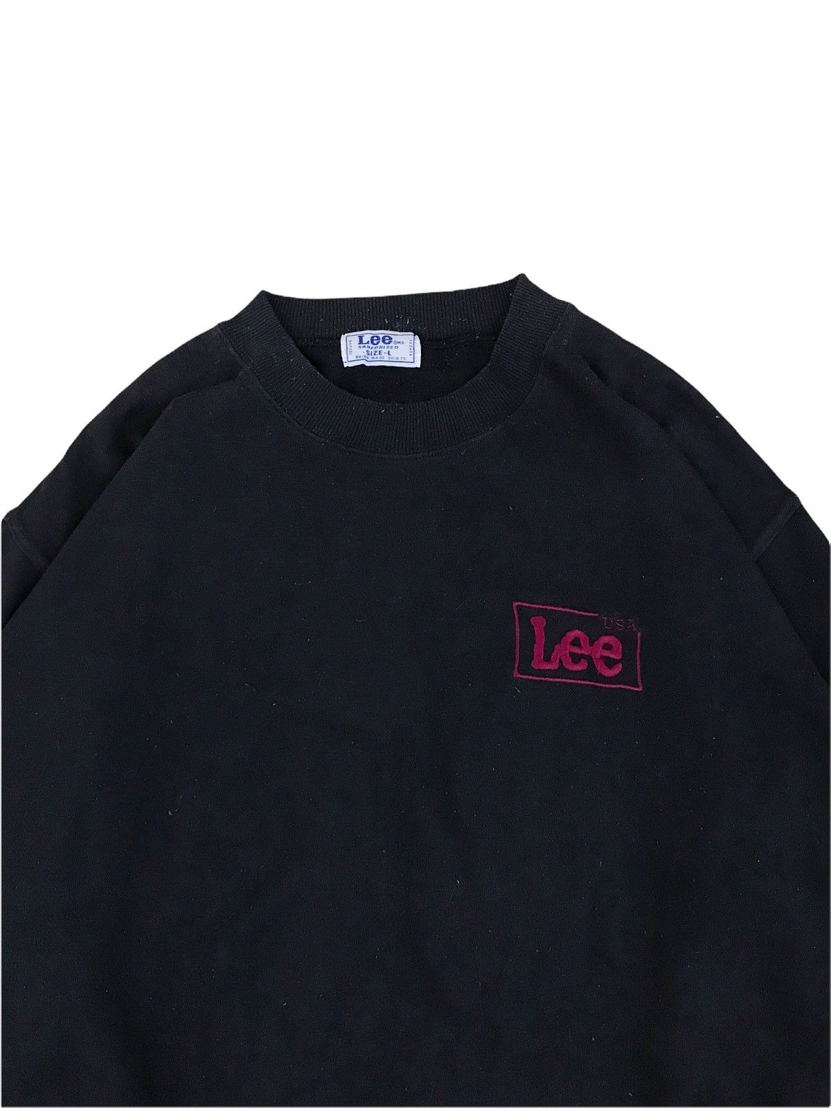 Lee Vintage Lee Sanforized Small Logo Black Sweatshirt Size US L / EU 52-54 / 3 - 3 Thumbnail