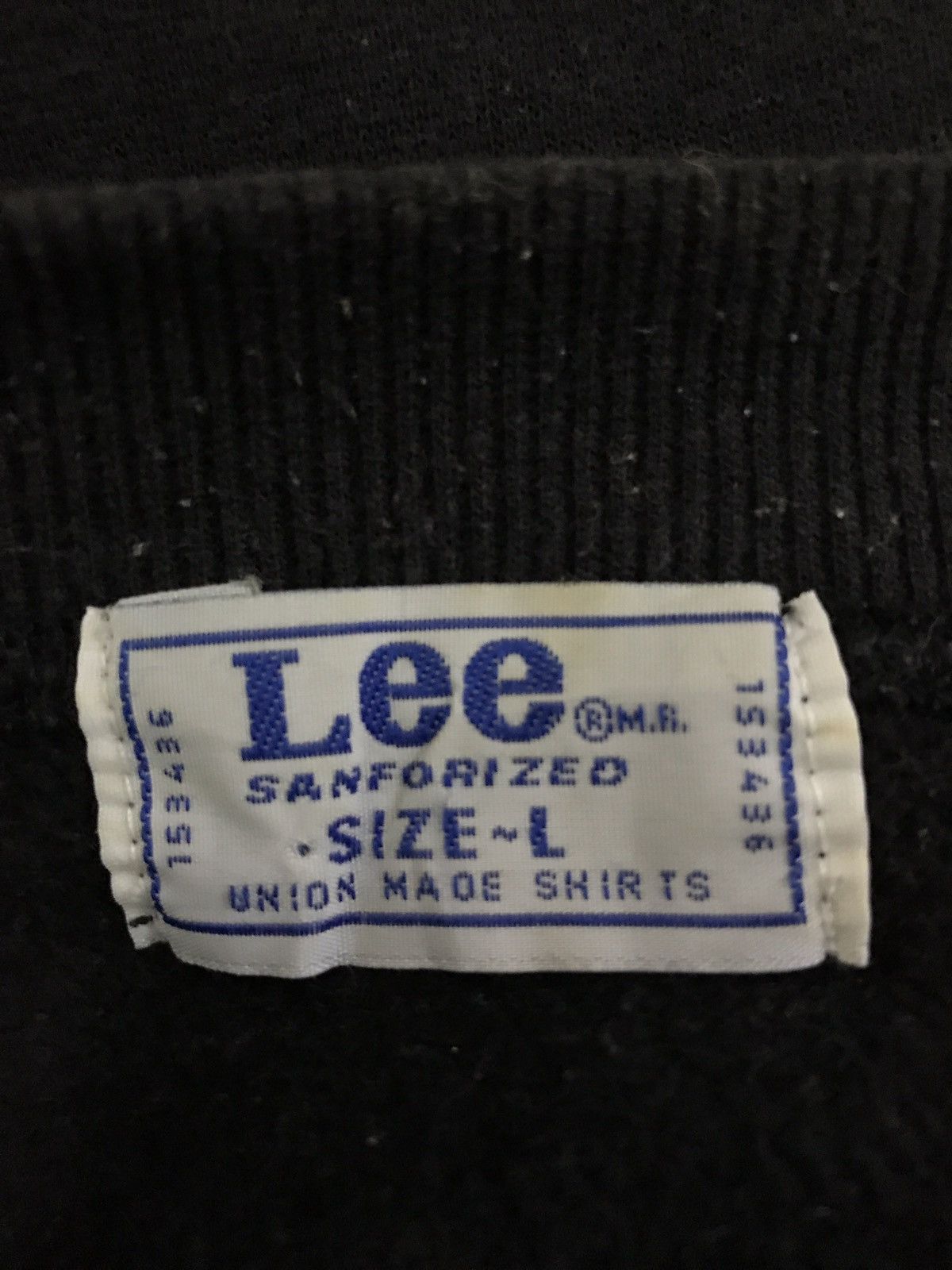 Lee Vintage Lee Sanforized Small Logo Black Sweatshirt Size US L / EU 52-54 / 3 - 4 Thumbnail