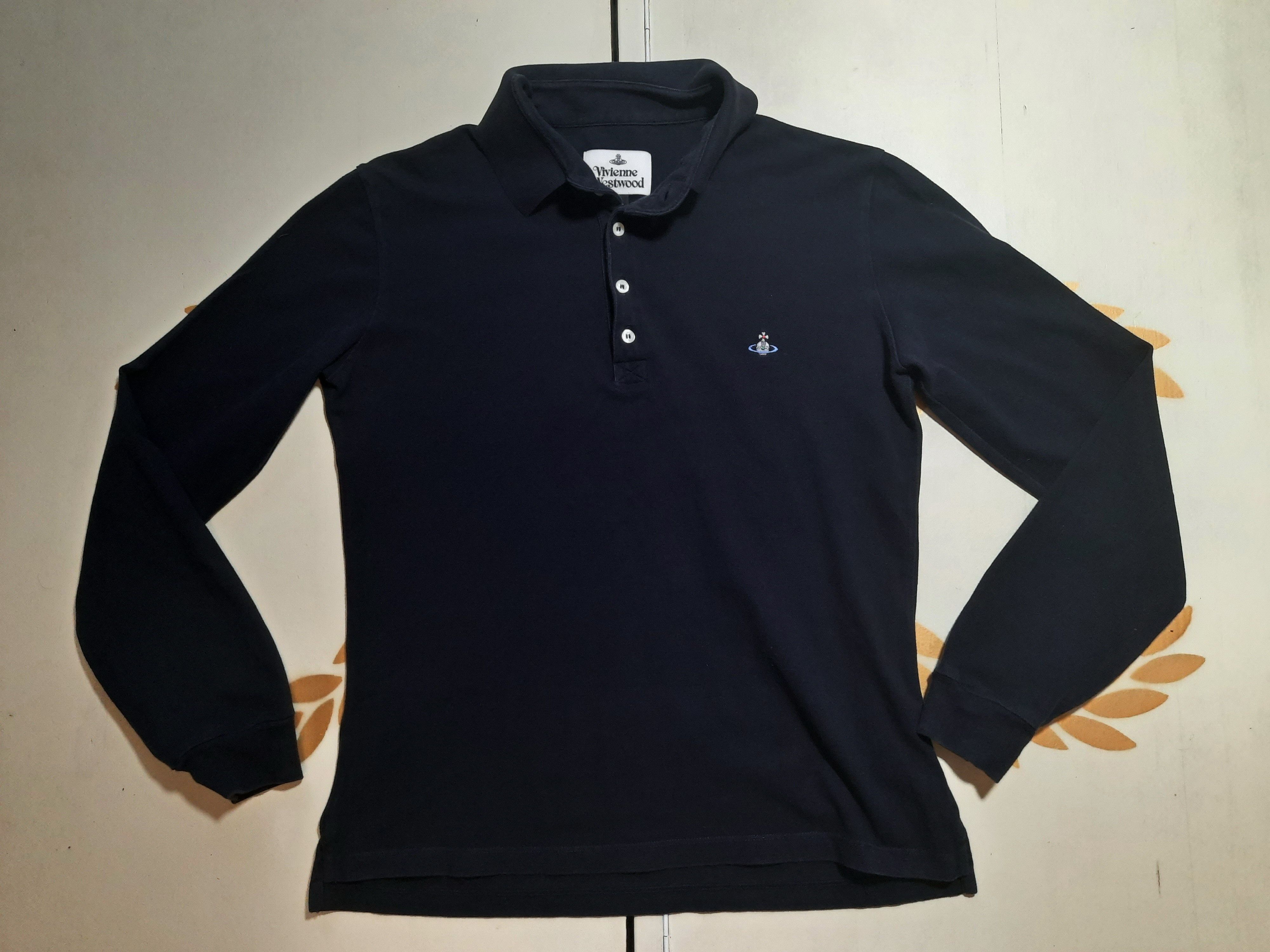 Vivienne westwood black long sleeve polo discount