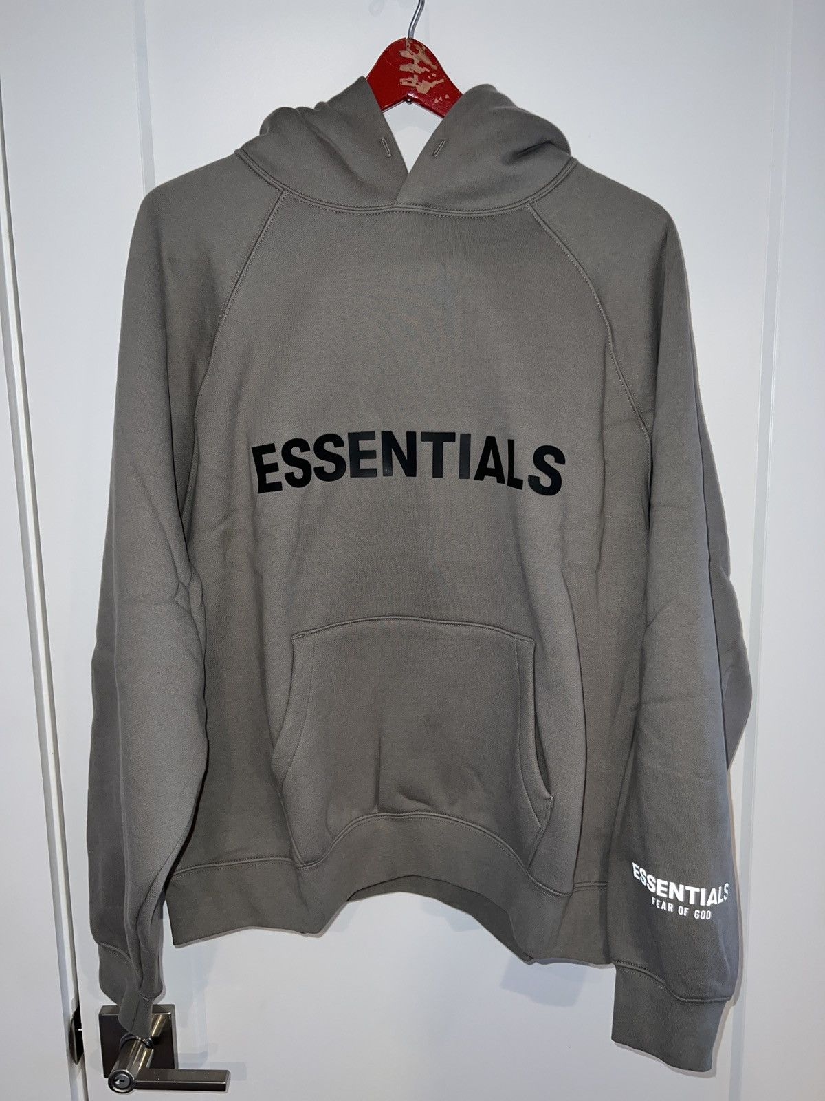 Fear of God Essentials high quality Hoodie (Cement, Medium)