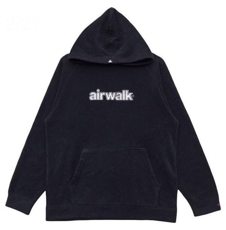 image of Airwalk Fleece Hoodie in Black, Men's (Size Large)