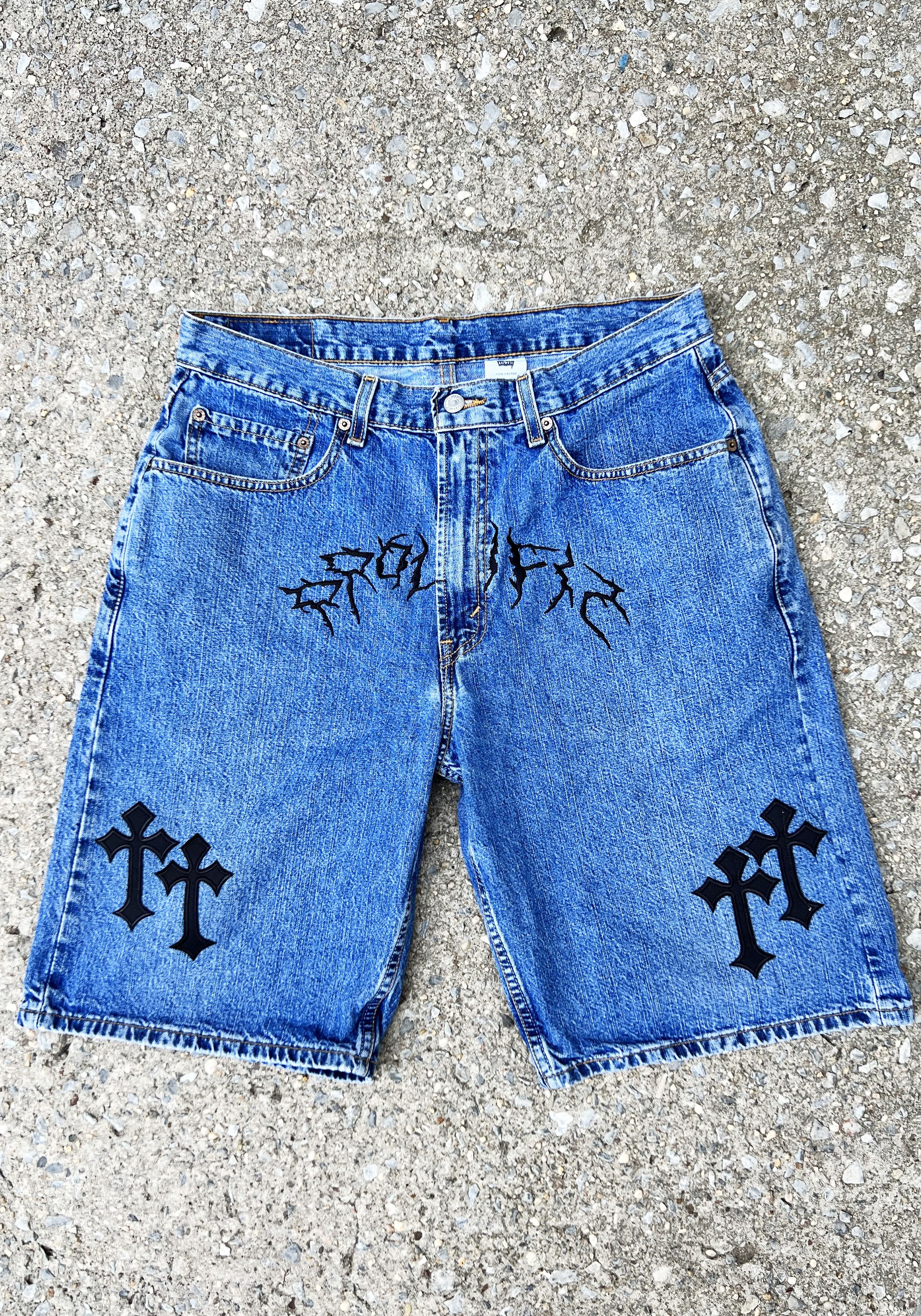 Crosses Jean Denim Shorts jort jhorts