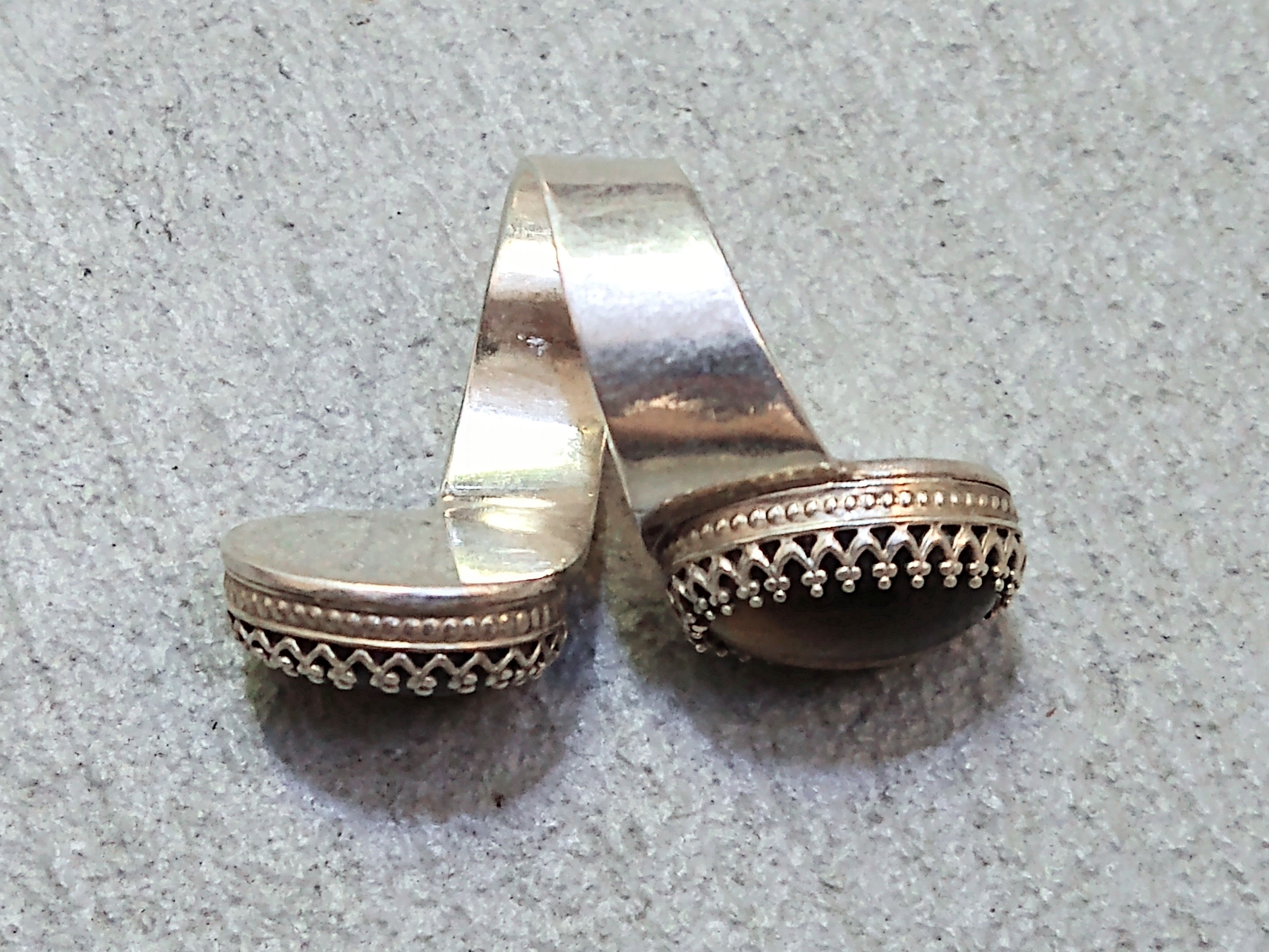 Jewelry × Vintage Vintage Sterling Silver Ring Tigers Eye Size 8 Brown Oval Size ONE SIZE - 4 Thumbnail