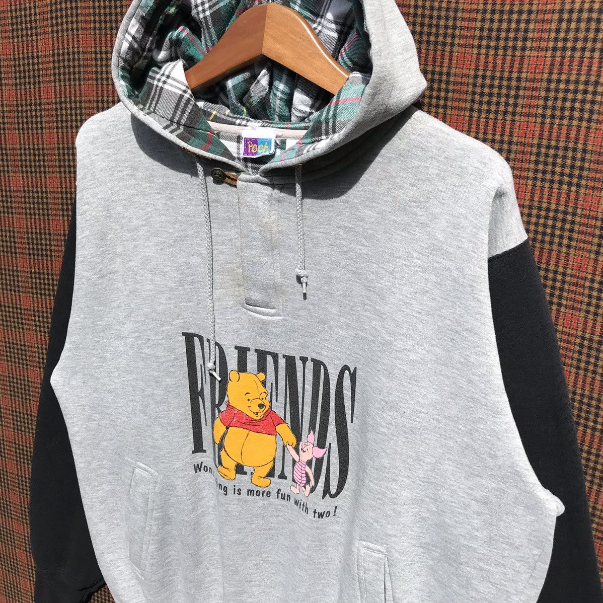 Disney Vintage Winnie The Pooh & Piglet Disney Hoodie Sweatshirt Size US XL / EU 56 / 4 - 4 Thumbnail